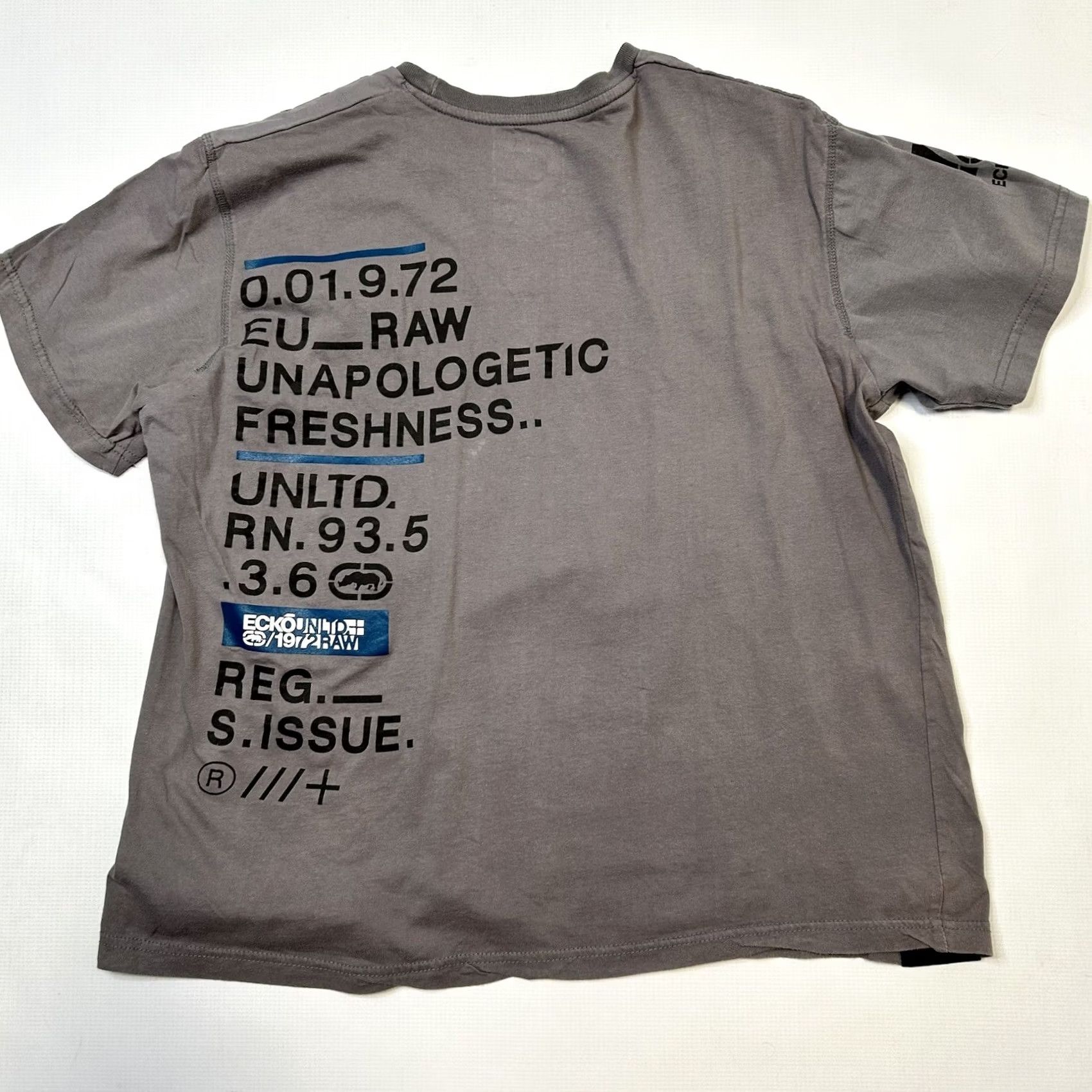 Vintage Ecko Unltd Gray T-shirt Streetwear Superior Issue Eckonomics Rhino Mens Lrge 90s Size US L / EU 52-54 / 3 - 2 Thumbnail