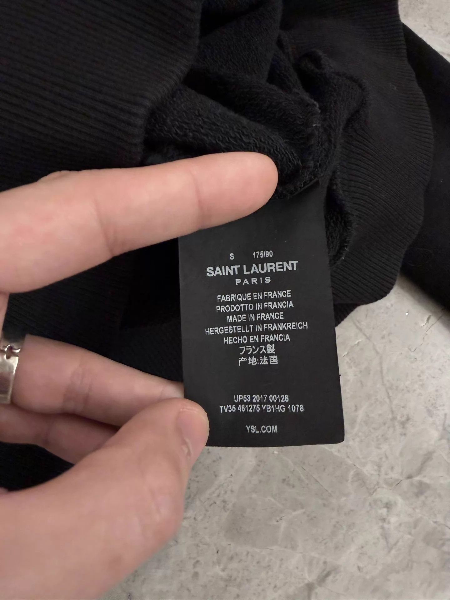 Saint Laurent Paris SLP Black Crewneck Sweatshirt - Bright Pink Firework Print S Size US S / EU 44-46 / 1 - 6 Thumbnail