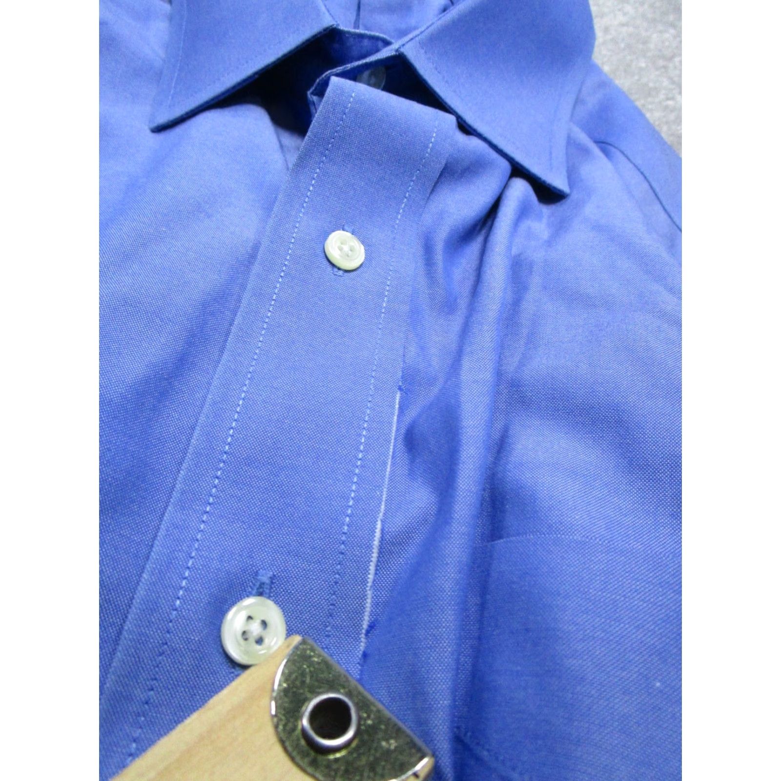 Brooks Brothers Brooks Brothers Dress Shirt 15.5 Blue Cotton Button Up Mens Size 40R - 5 Thumbnail