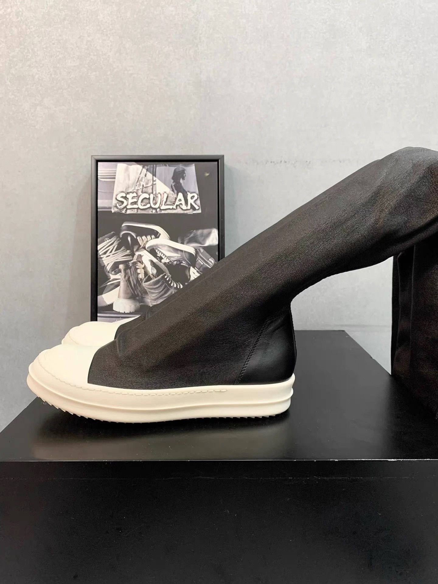 Rick Owens Rick Owens Main Line Sheepskin Over-the-Knee Boots K34 Size US 5.5 / IT 35.5 - 4 Thumbnail