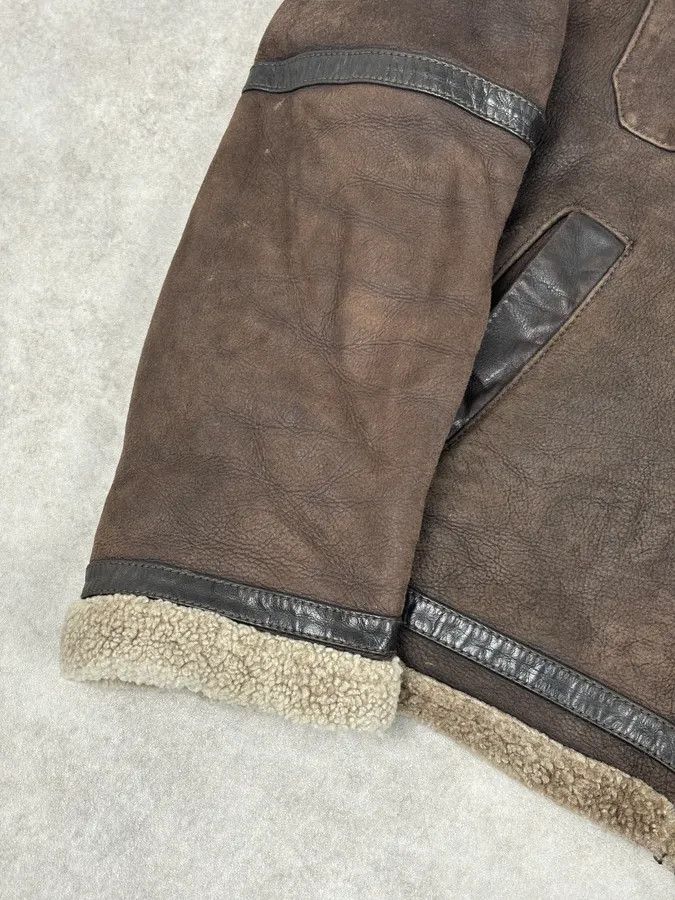 Dolce & Gabbana 1990s Dolce & Gabbana Brown Shearling Leather Jacket Size US M / EU 48-50 / 2 - 10 Thumbnail