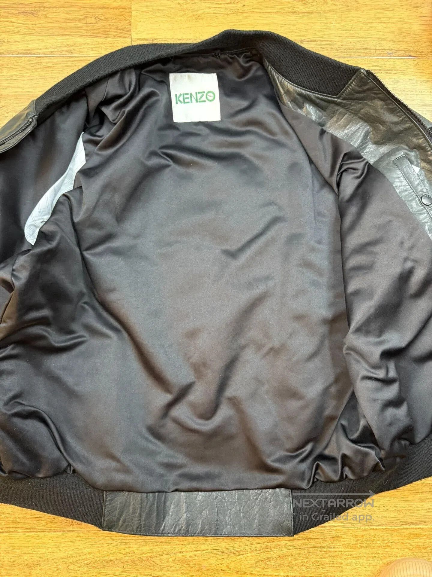 Kenzo KENZO Men's Leather Jacket with Embroidery. Size US XL / EU 56 / 4 - 3 Thumbnail