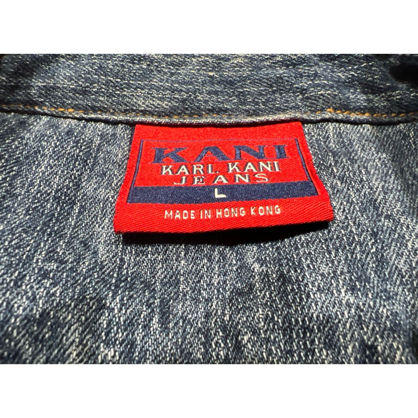 Karl Kani VINTAGE Karl Kani Denim Vest L Jeans L Blue 90s Hip Hop Baggy Pockets Casual Men Vest Mens White? Wait. Size US 33 - 7 Thumbnail