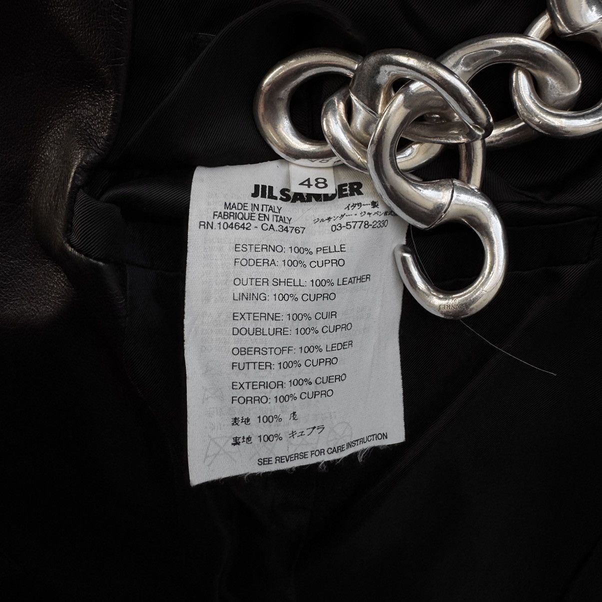 Jil Sander Jil Sander 2000’s Black Lamb Leather Blazer Jacket Size US M / EU 48-50 / 2 - 10 Thumbnail