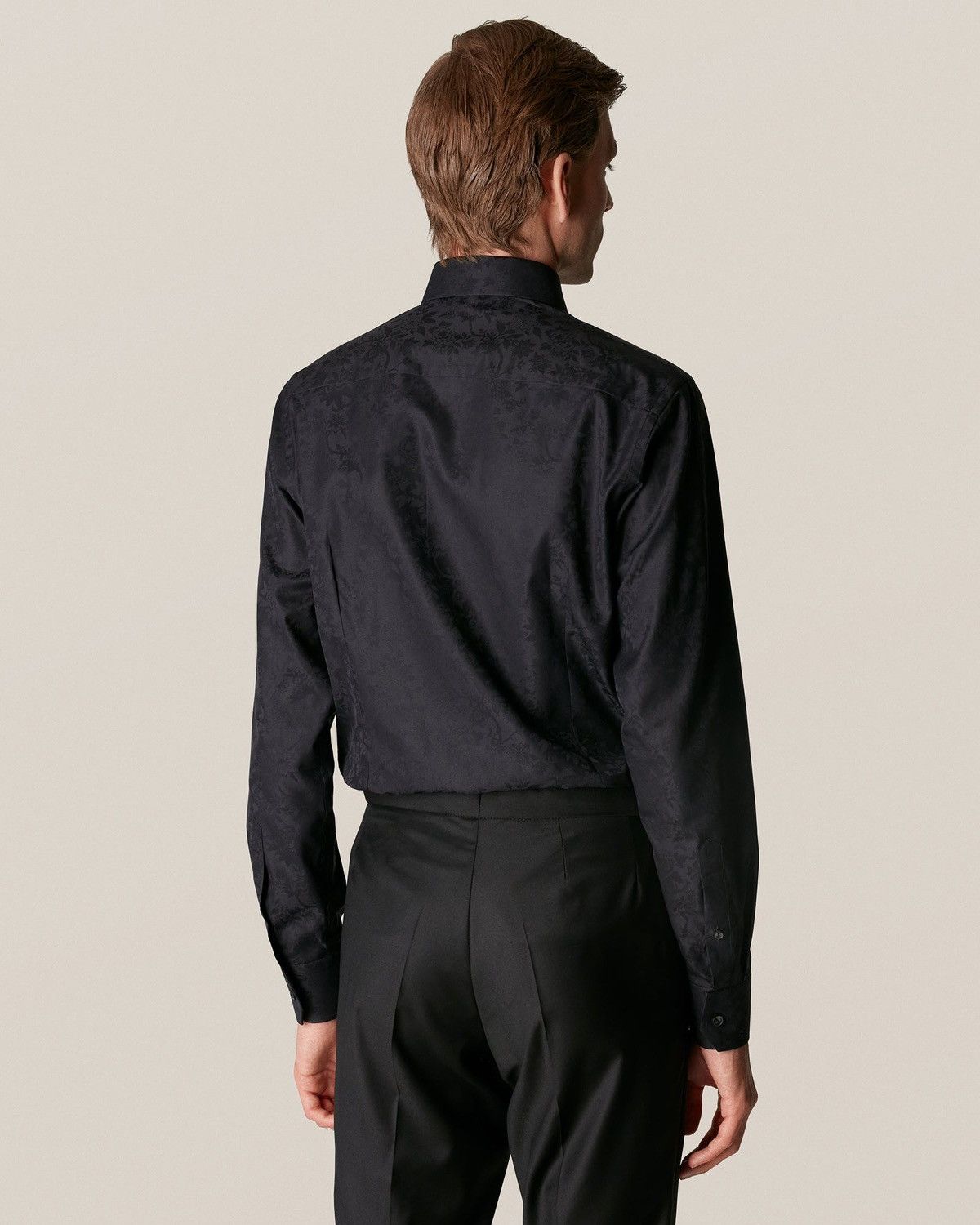 Eton Eton Mens Black Button Up Shirt Floral Luxury RRP $369 Size US XL / EU 56 / 4 - 2 Thumbnail