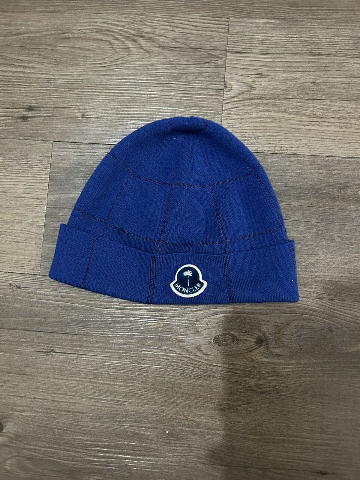 Moncler × Palm Angels Moncler x Palm Angels Beanie Blue Size ONE SIZE - 1 Thumbnail