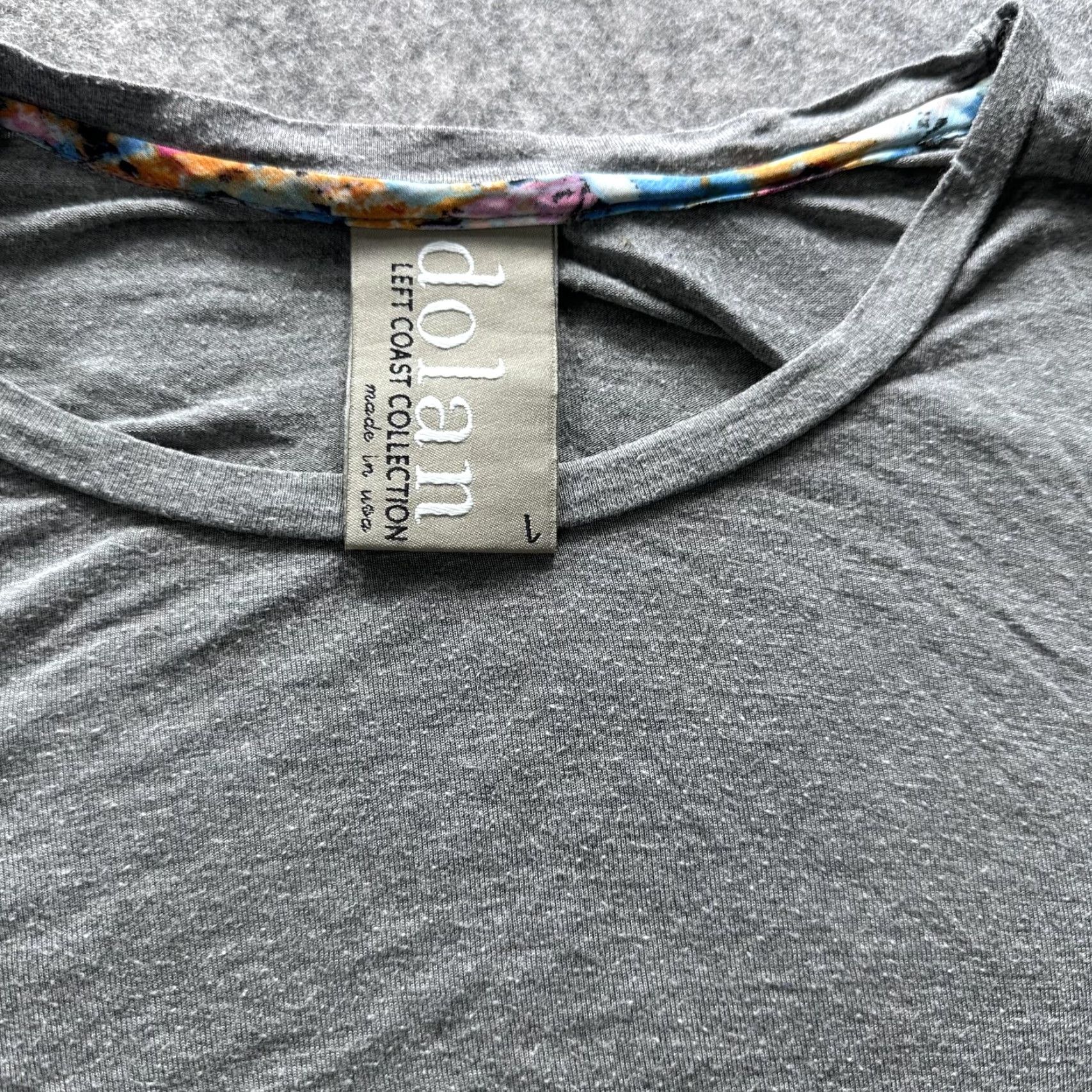 Vintage Dolan Left Coast Shirt Womens Large Gray Tunic 3/4 Sleeve Ruffle High Low Heather Gray Size L / US 10 / IT 46 - 5 Thumbnail
