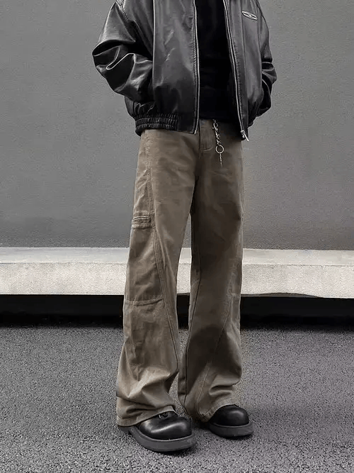 Japanese Brand × Jean Washed distressed baggy casual trousers Size US 31 - 1 Thumbnail