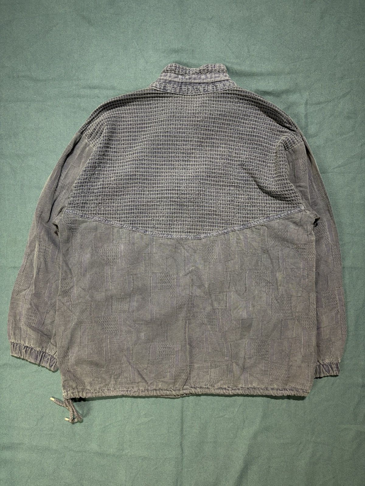 Vintage Vtg drawstring high collared anorak sutro patchwork jackets Size US L / EU 52-54 / 3 - 7 Thumbnail