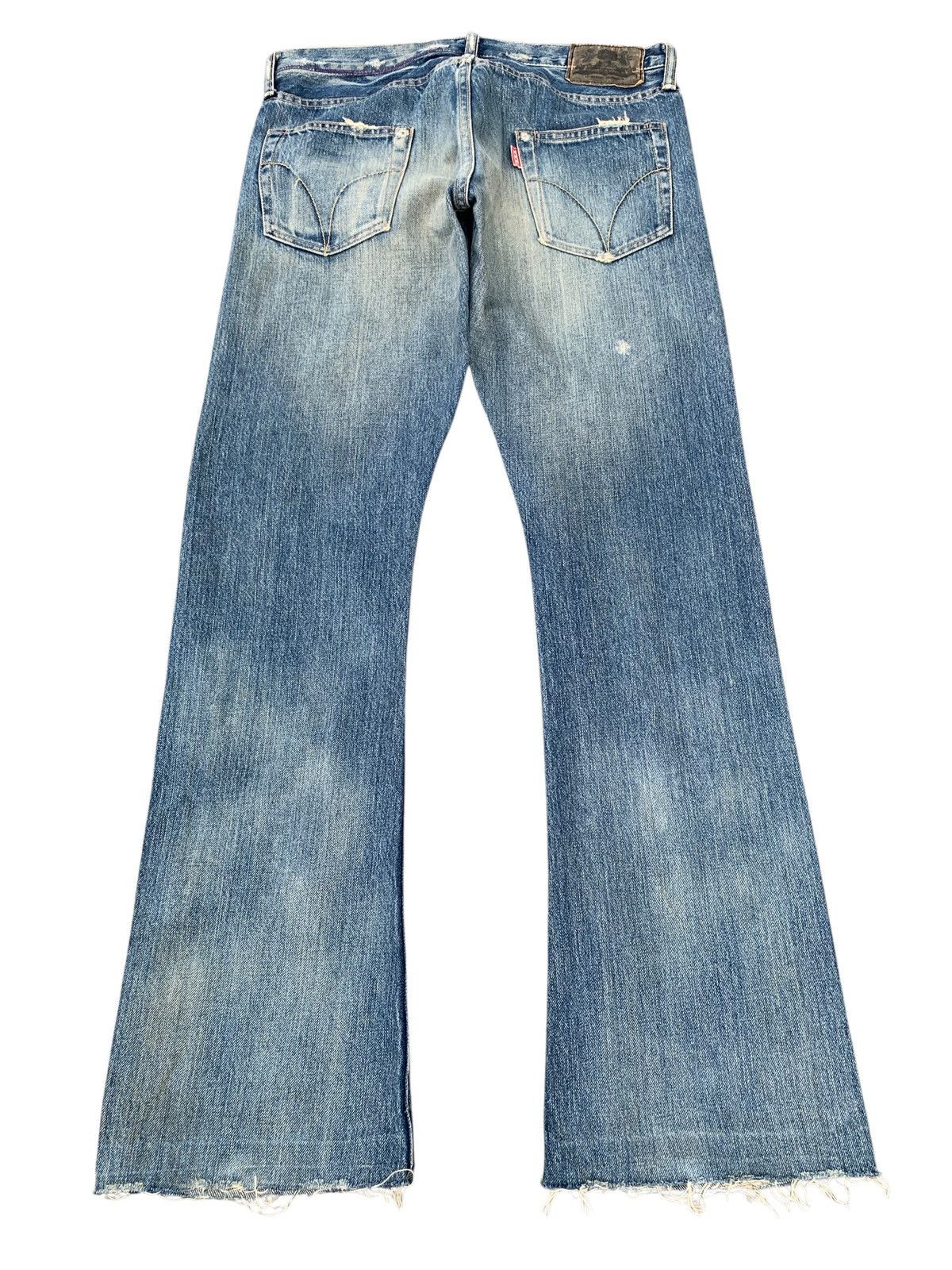 Kapital HYSTERIC GLAMOUR LED ZEPPELIN FLARE SELVEDGE DISTRESSEDDENIM Size US 32 / EU 48 - 4 Thumbnail