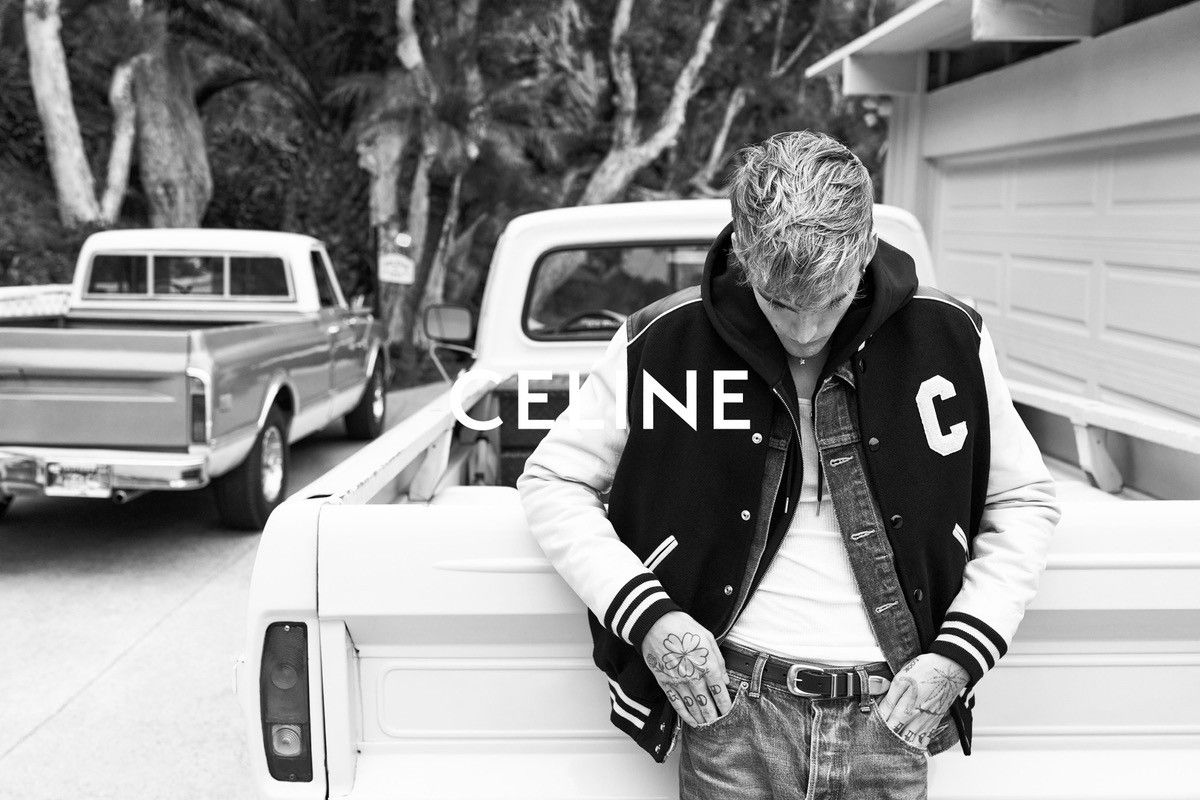 Celine NEW - FW21 Black C Patch Leather Sleeve Wool Teddy 54 Size US L / EU 52-54 / 3 - 25 Thumbnail
