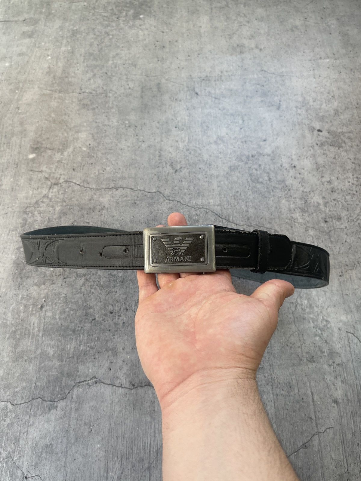 Armani Vintage Armani Leather Belts Streetwear Casual Logo Rare VTg Size ONE SIZE - 8 Thumbnail