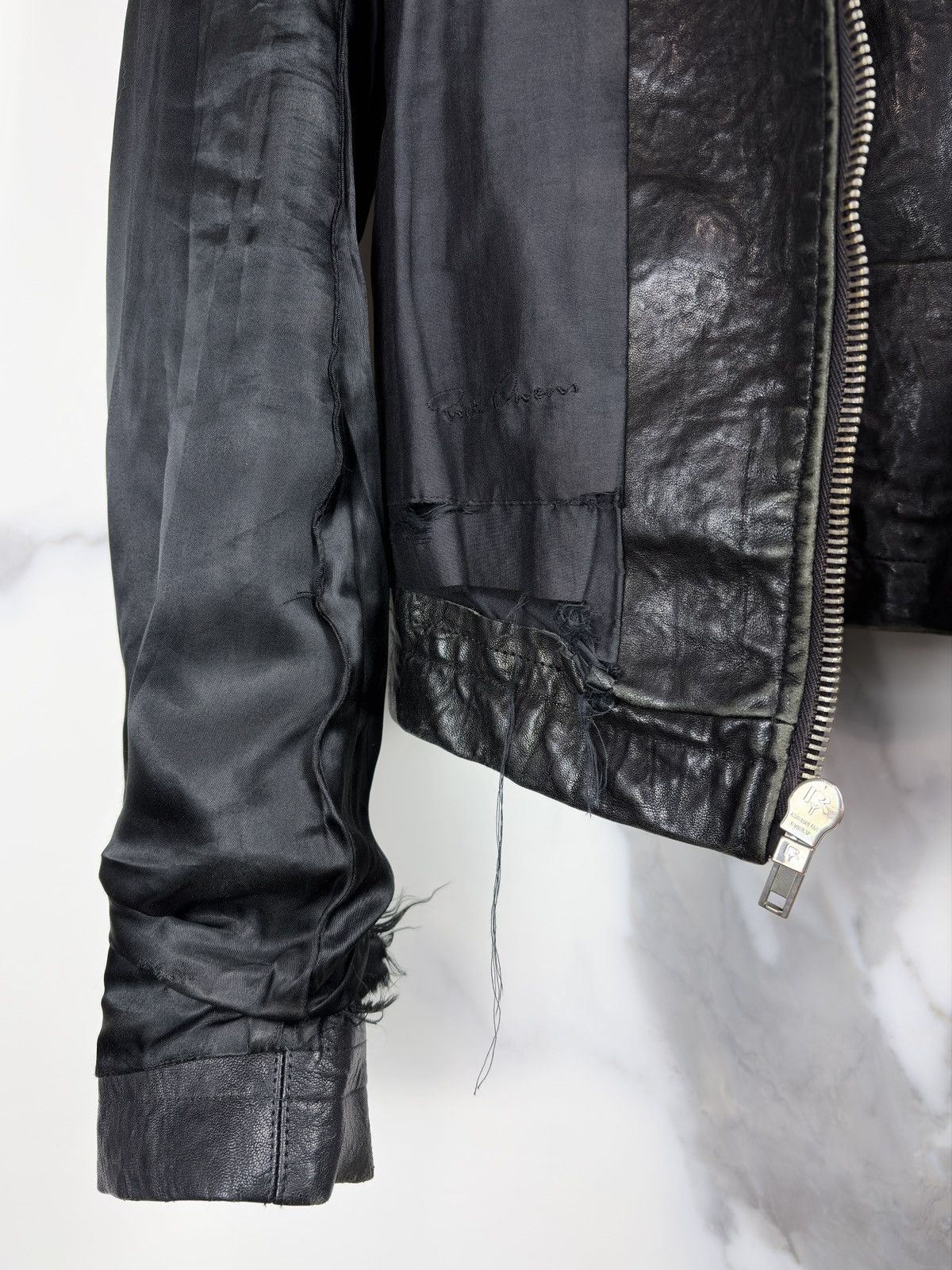 Rick Owens FW09 Rick Owens Crust Hammered Lamb Stooges Leather Jacket Size US S / EU 44-46 / 1 - 13 Thumbnail