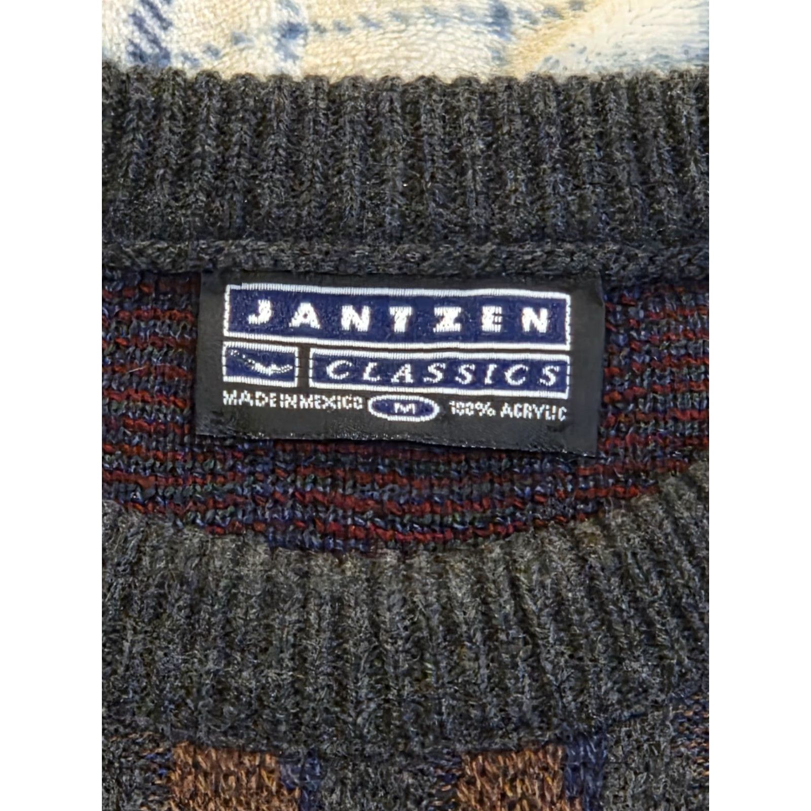 Jantzen VINTAGE Jantzen Geometric Pattern Knit Crewneck Sweater Grandpa Adult Medium Size US M / EU 48-50 / 2 - 6 Thumbnail