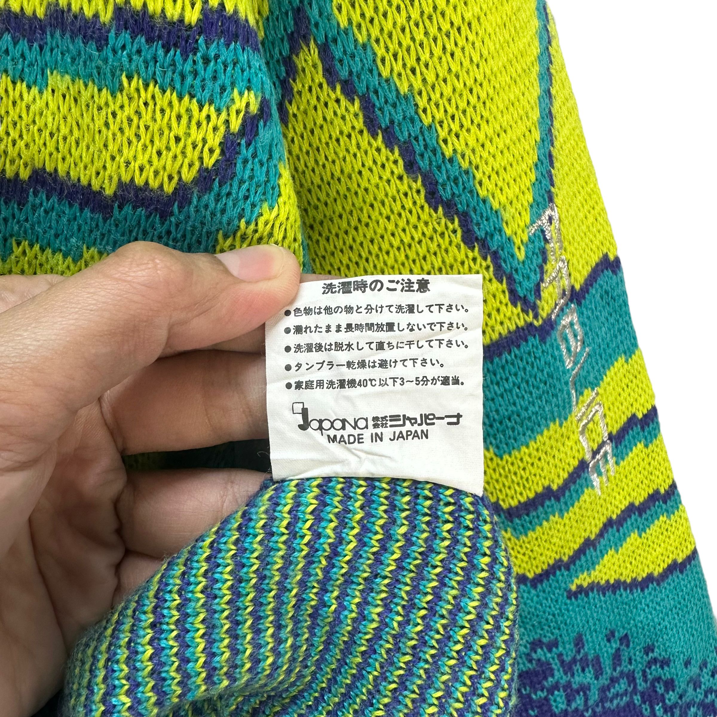 Japanese Brand FABLICE COLORFUL KNITTED SWEATER #8119-202 Size US L / EU 52-54 / 3 - 9 Thumbnail