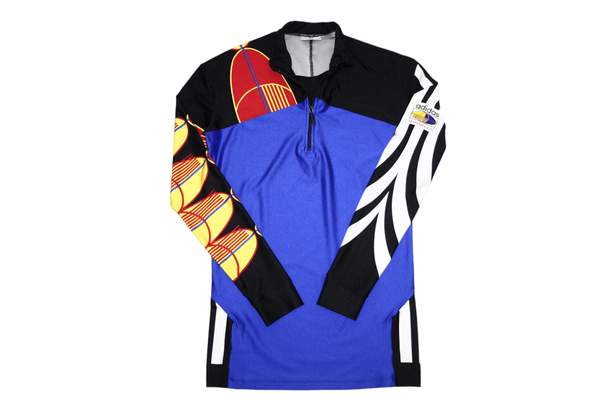 Adidas RARE💥80's 90's Adidas Cycling Winspeed 1/3 Zip L/S Jersey Size US L / EU 52-54 / 3 - 13 Thumbnail