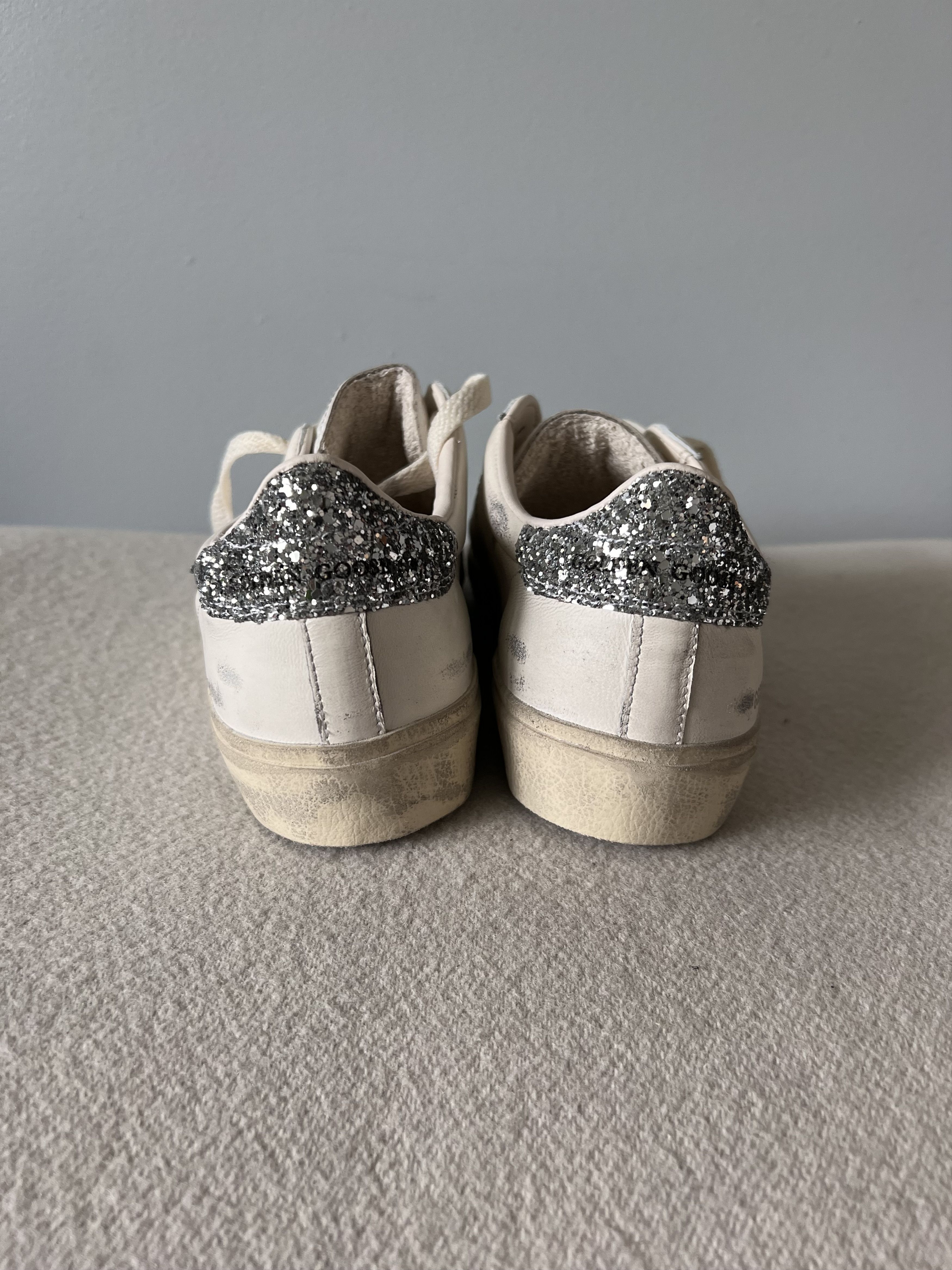Golden Goose Golden Goose Leather Soul Star Sneakers in White Silver Size US 9 / IT 39 - 5 Thumbnail