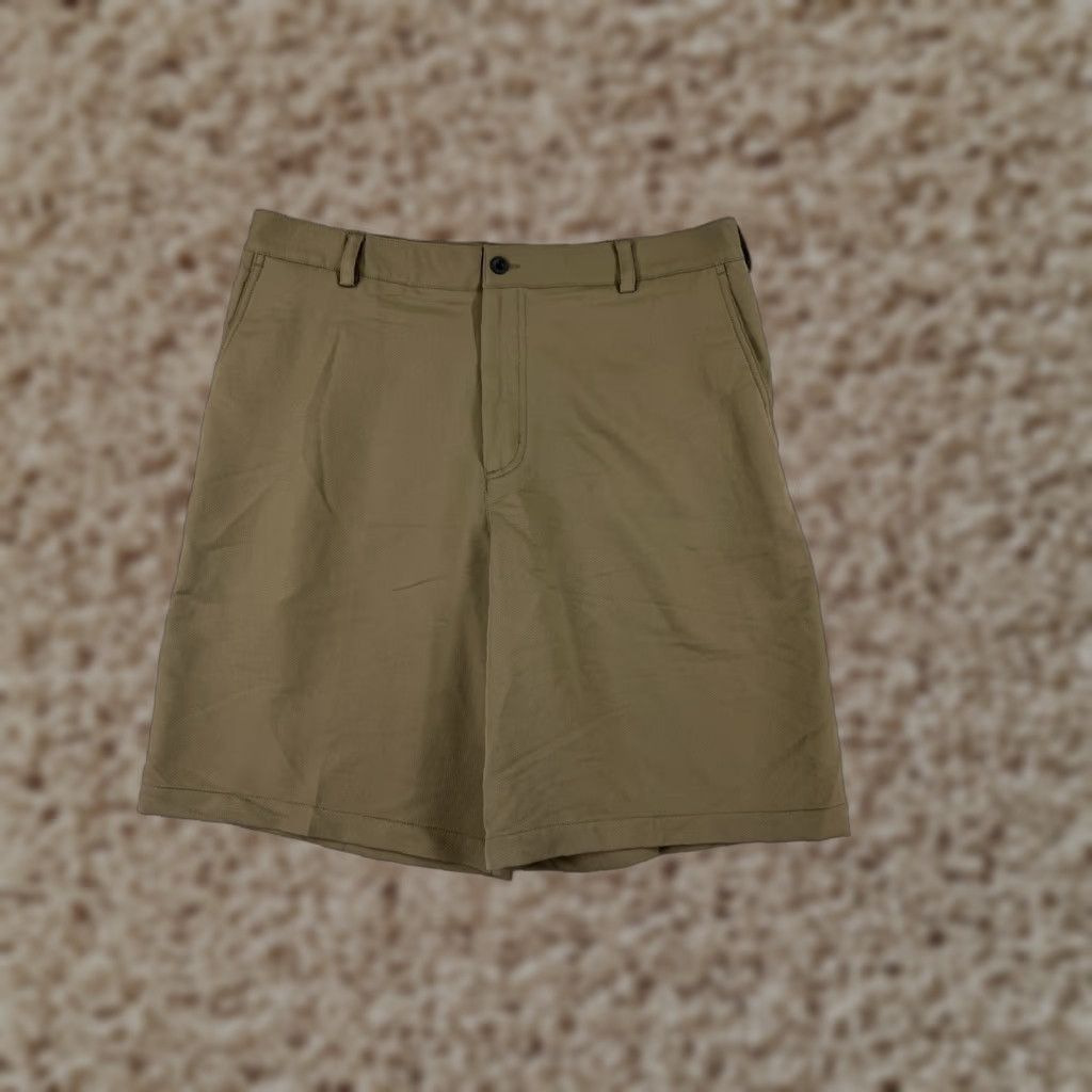Nike VINTAGE Nike Shorts Men 34 Beige Polyester Golf Pockets 32x10 Swoosh Casual Spring Summer Gym Size US 34 / EU 50 - 1 Thumbnail