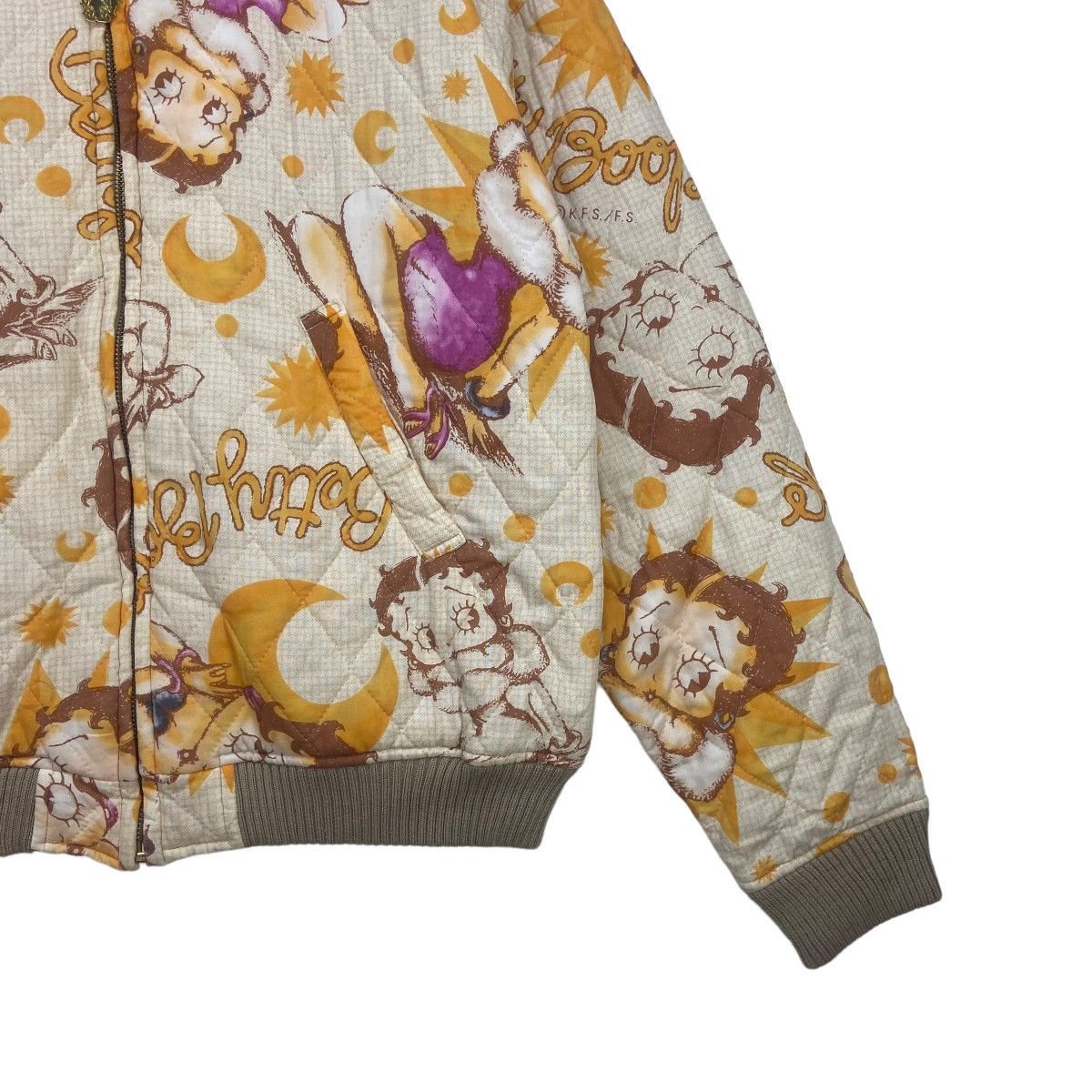 Cartoon Network Vintage Betty Boop Full Print Quilted Bomber Style Jacket Size L / US 10 / IT 46 - 5 Thumbnail
