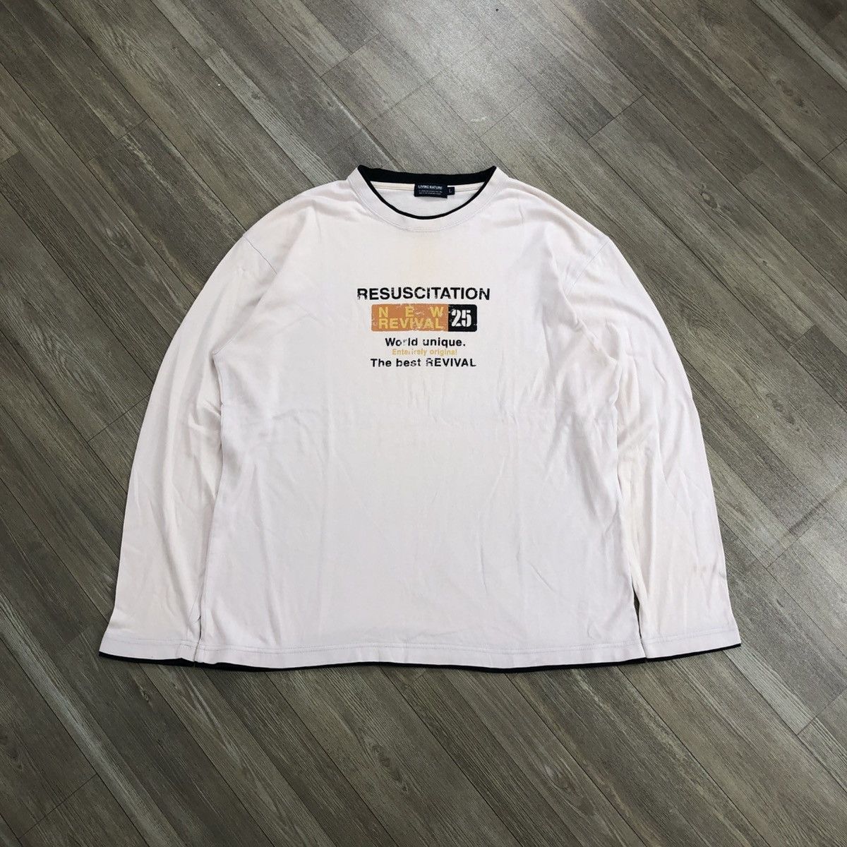 If Six Was Nine × Japanese Brand × Le Grande Bleu (L.G.B.) 2000s Living Nature Double Layers Poem Lgb Style Longsleeve Size US L / EU 52-54 / 3 - 1 Thumbnail