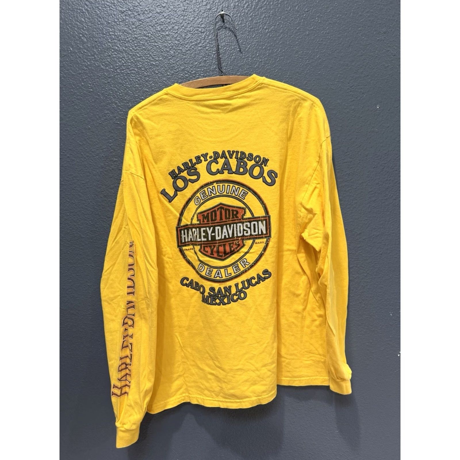Harley Davidson VINTAGE Harley-Davidson Shirt Long Sleeve Yellow Cotton Flames XL Men Mens Size US XL / EU 56 / 4 - 5 Thumbnail