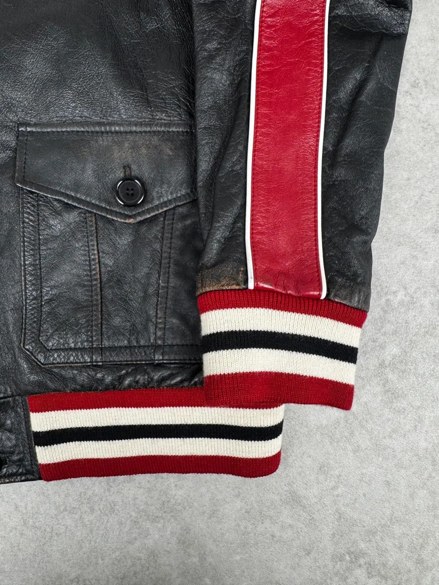 Saint Laurent Paris AW2017 Saint Laurent Black & Red Ricer Leather Jacket Size US M / EU 48-50 / 2 - 8 Thumbnail