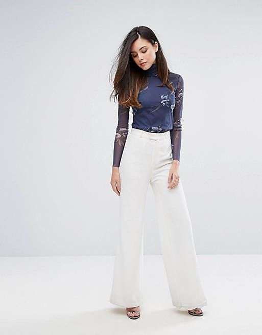 Ganni Ganni Etsu Mesh Floral Print Long Sleeve Rollneck Top Size XS / US 0-2 / IT 36-38 - 7 Thumbnail