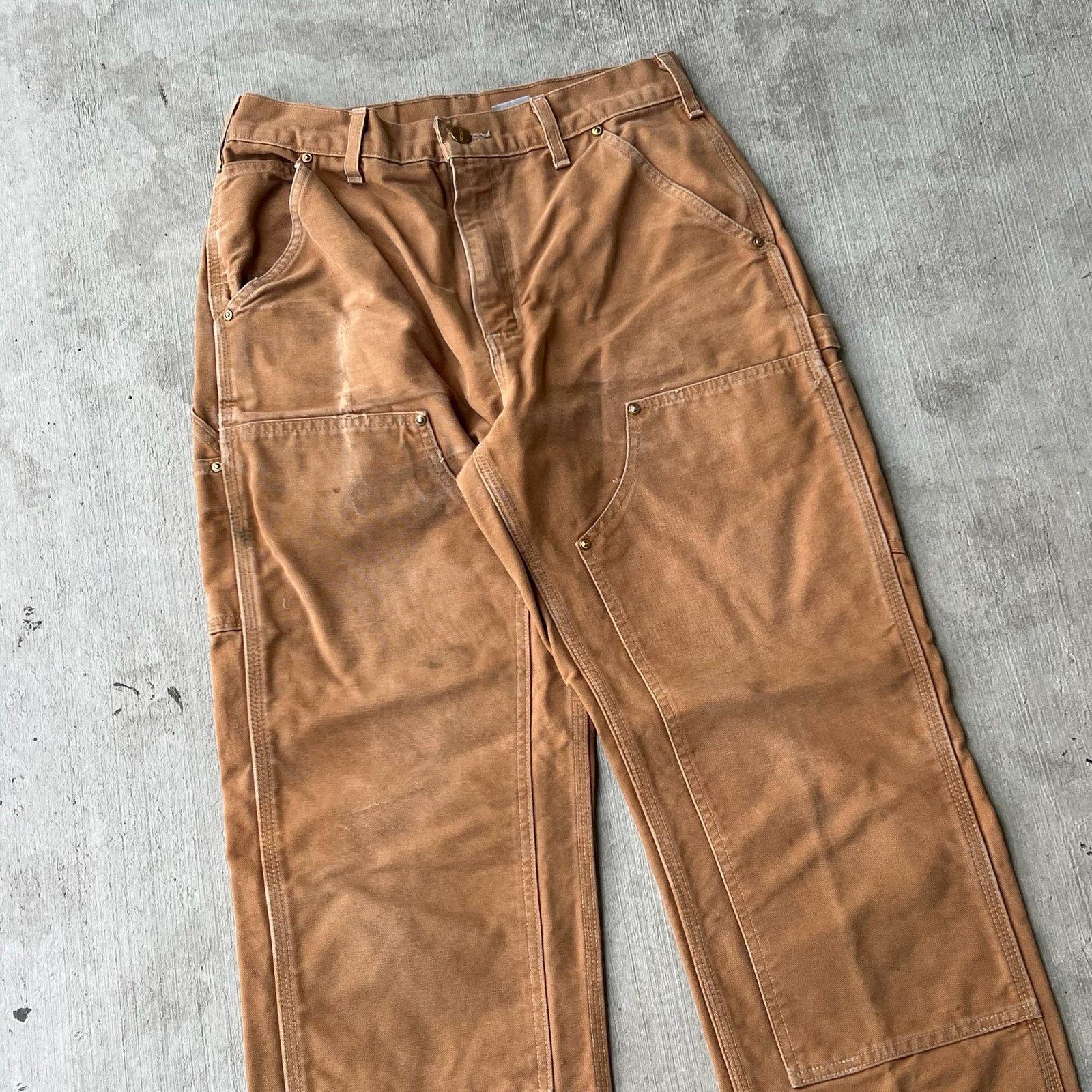 Carhartt × Vintage Carhartt brown double knee work wear carpenter pants Size US 29 - 2 Thumbnail