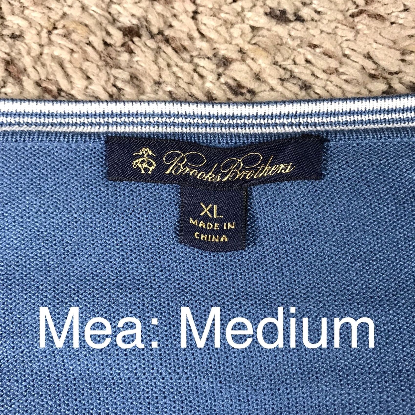 Brooks Brothers VINTAGE Brooks Brothers Womens Cardigan Sweater M Blue Silk Cotton Long Sleeve Size M / US 6-8 / IT 42-44 - 2 Thumbnail