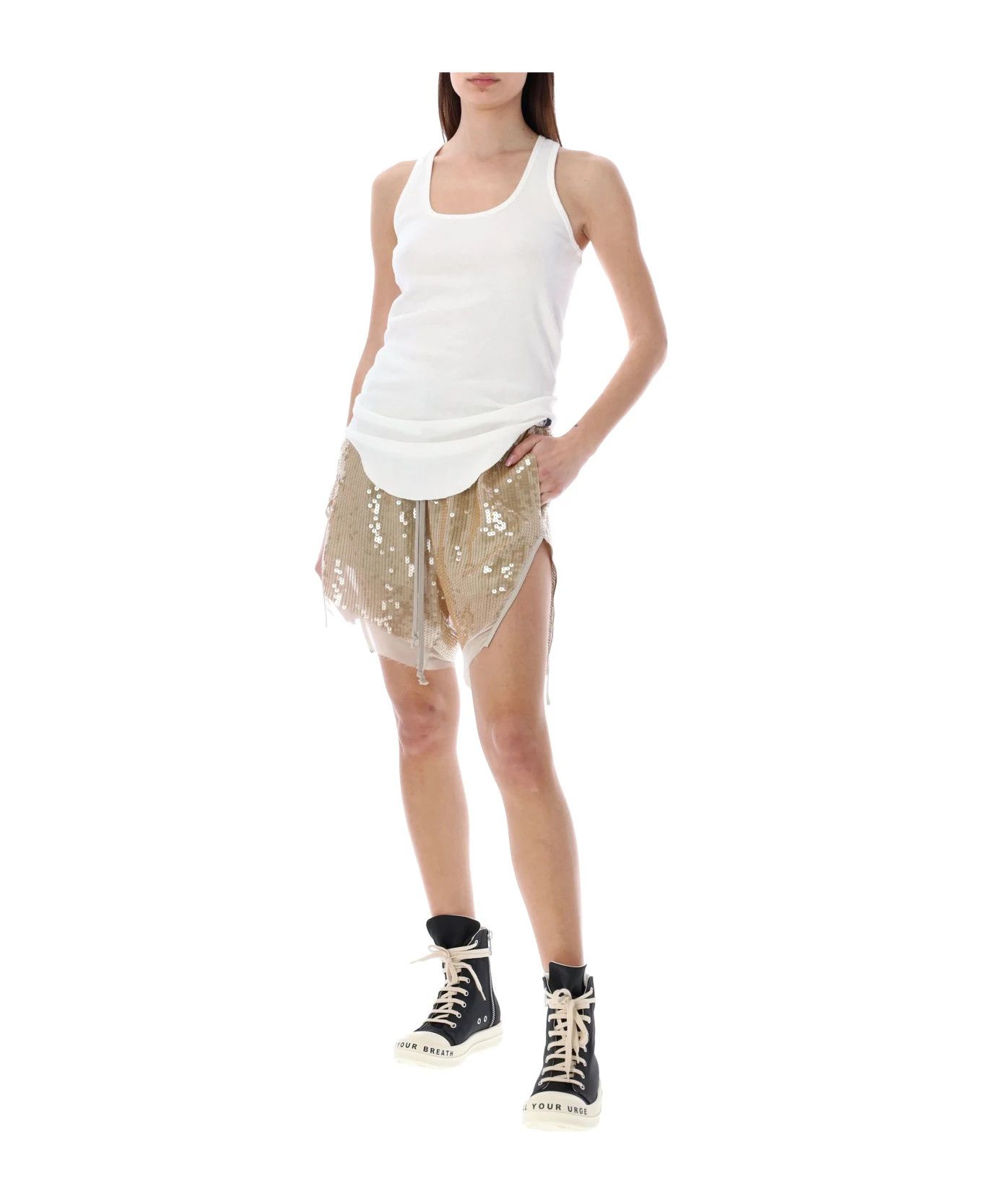 Rick Owens o1y0126 Short in Beige Size 27" / US 4 / IT 40 - 5 Thumbnail