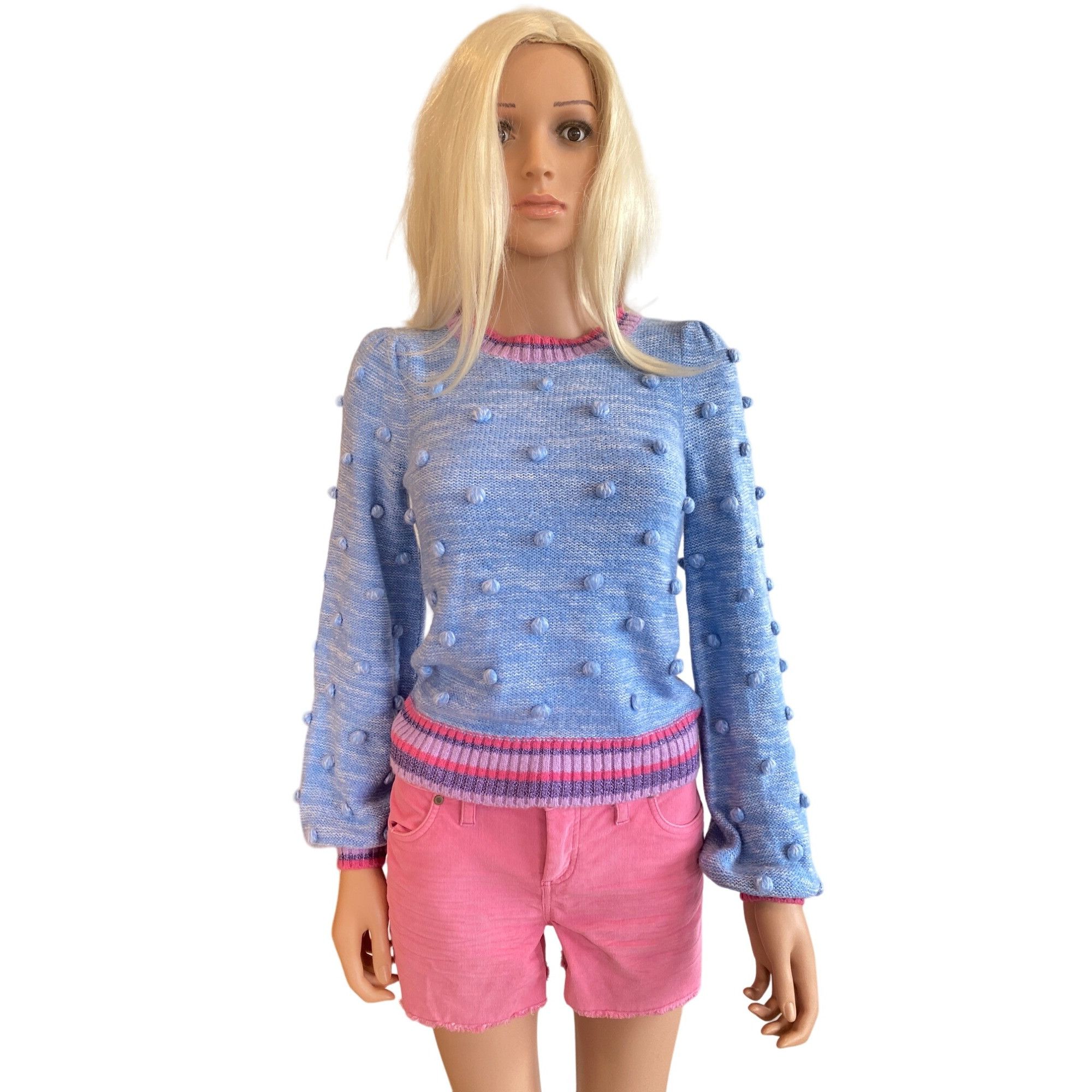 Lilly Pulitzer NWT Lilly Pulitzer $168 Verna Sweater W’s XXS Blue Pink Size XXS / US 00 / IT 34 - 2 Thumbnail