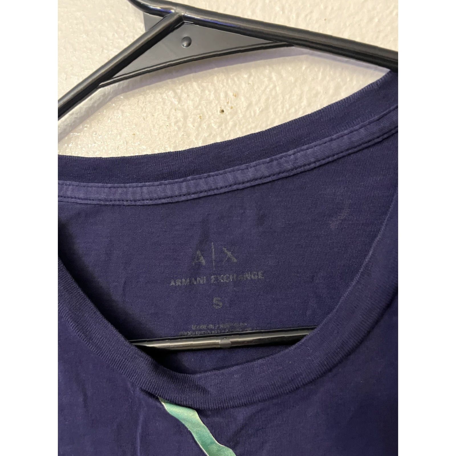 Armani Exchange ARMANI EXCHANGE T-Shirt Men’s Crew Neck Short Sleeve Blue Size S Reg Fit Logo Size US S / EU 44-46 / 1 - 3 Thumbnail