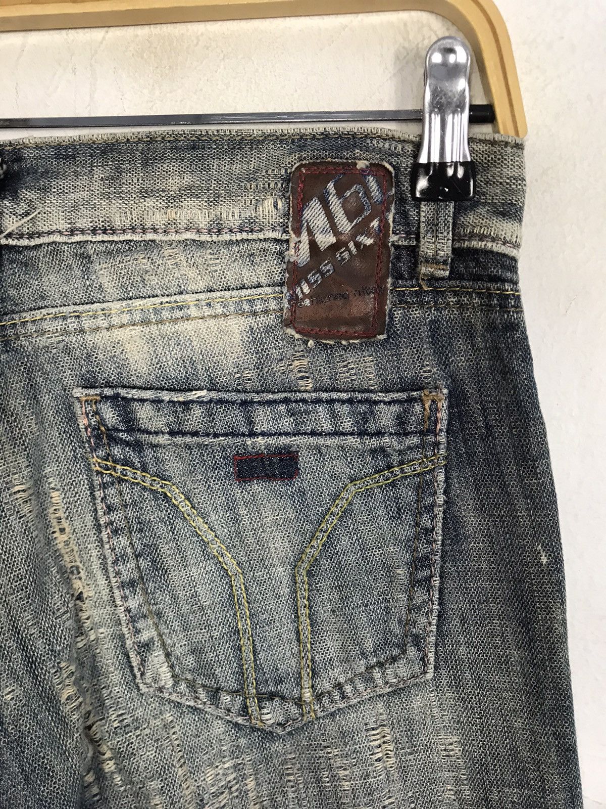 Miss Sixty Miss Sixty Distressed Indigo Denim Jeans Relaxed Tapered Size 27" / US 4 / IT 40 - 10 Thumbnail