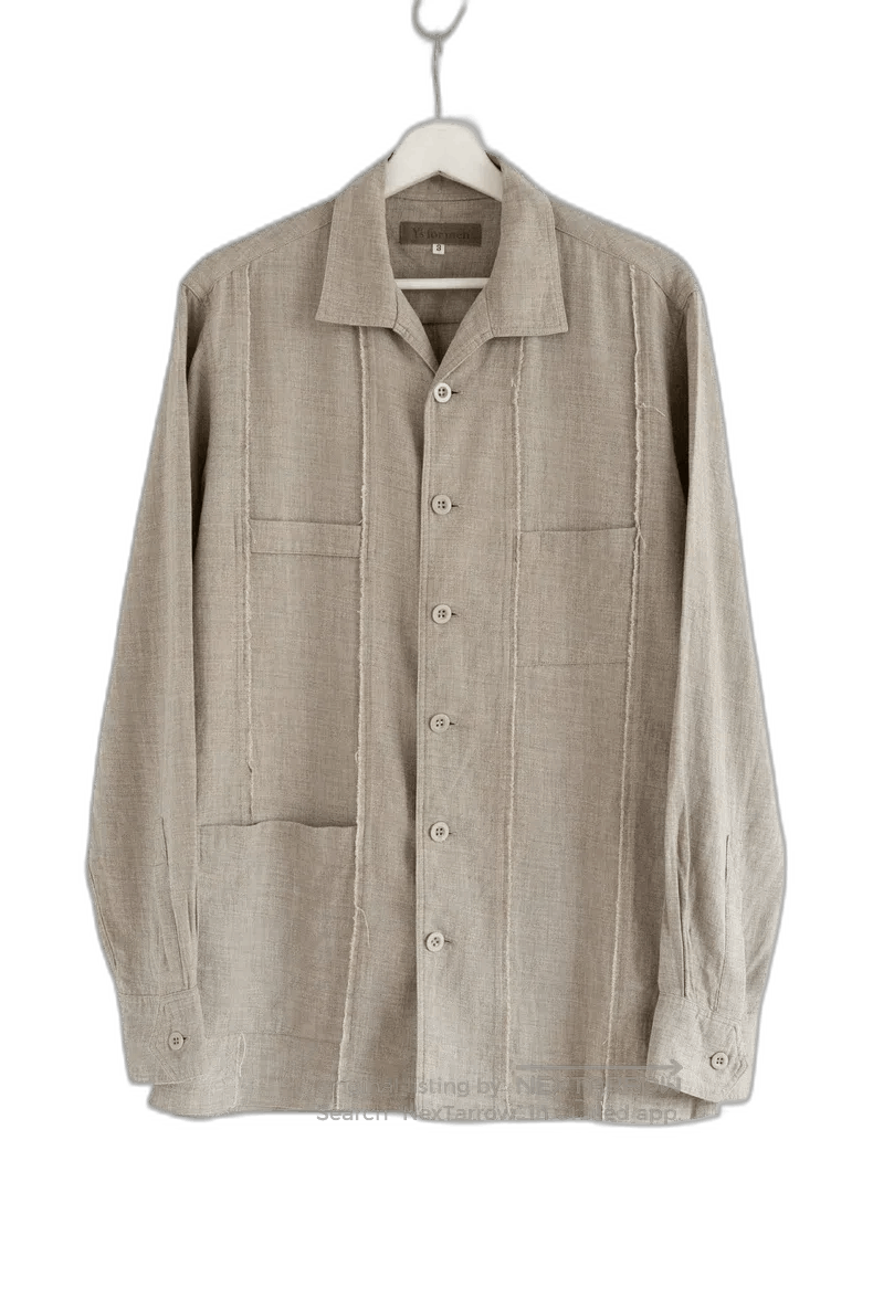 Yohji Yamamoto Yohji Yamamoto 00s Distressed Wool Shirt Size US M / EU 48-50 / 2 - 1 Thumbnail