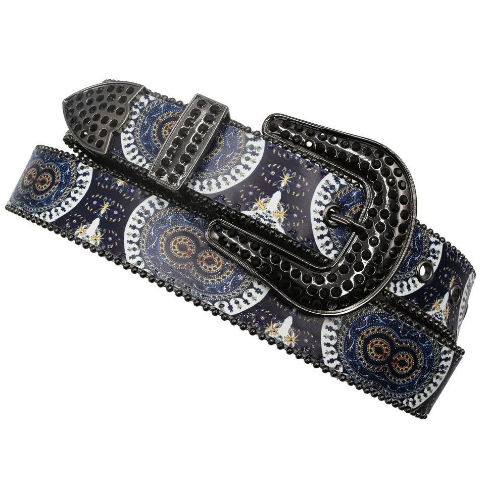 Vintage Gothic Pu Belt Rhinestone Size ONE SIZE - 2 Thumbnail