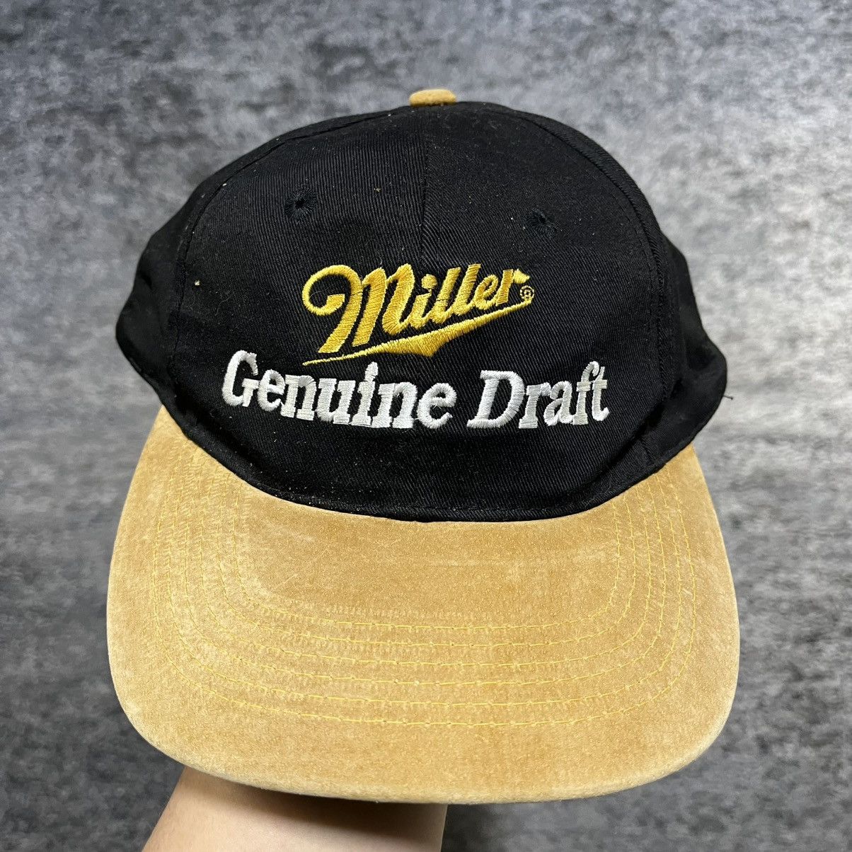 Vintage VINTAGE 90s MILLER GENUINE DRAFT BEER SNAPBACK HAT Size ONE SIZE - 2 Thumbnail