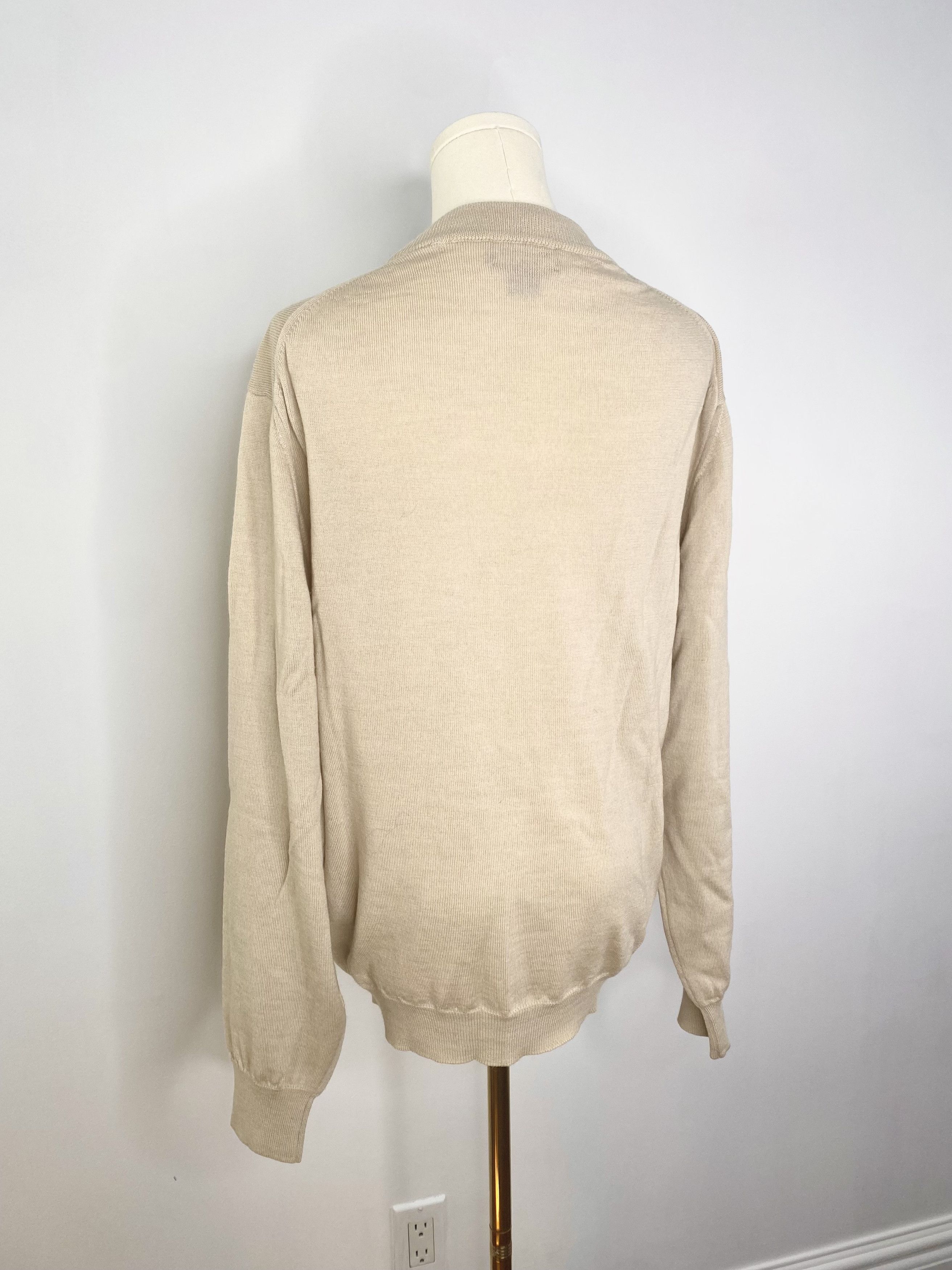 Vintage 100% Merino Wool Beige Sweater - Strada Italy Size US L / EU 52-54 / 3 - 6 Thumbnail