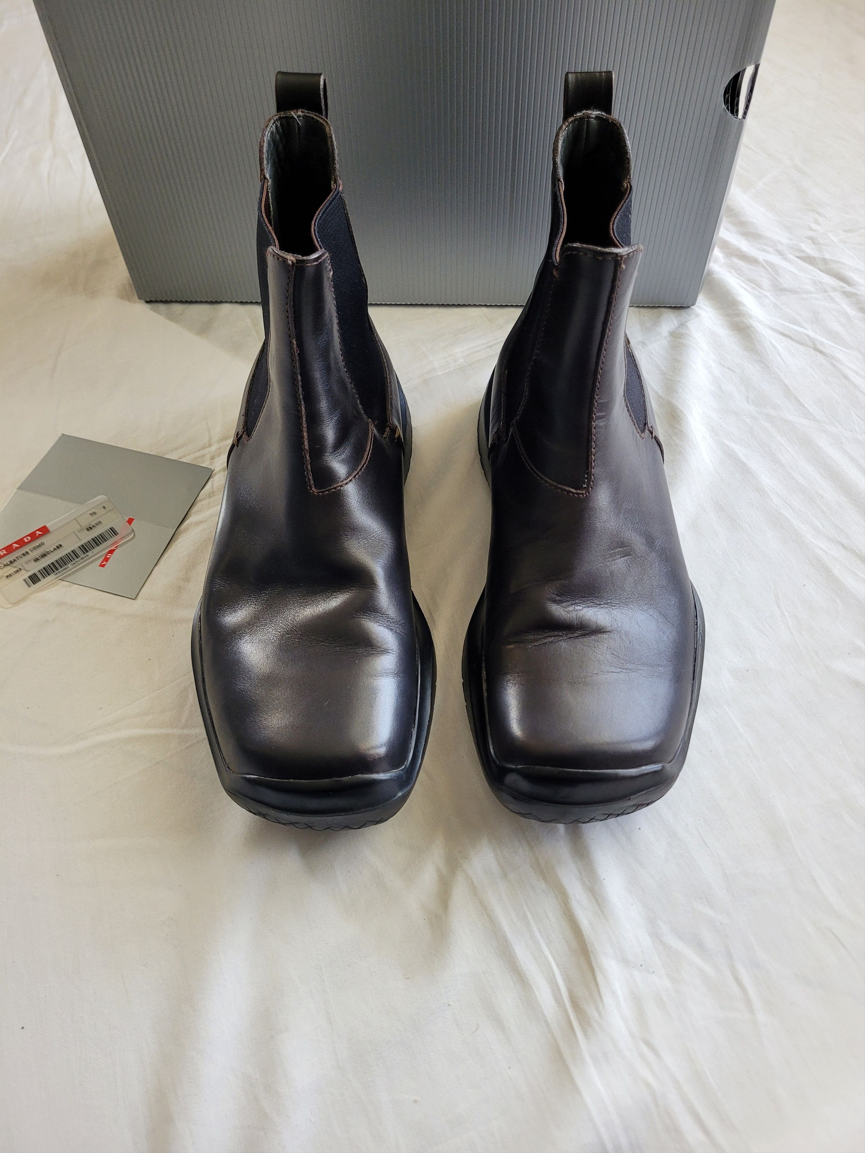 Prada Prada Fall-1999 archive Vibram-sole square-toed boots Size US 11 / EU 44 - 5 Thumbnail