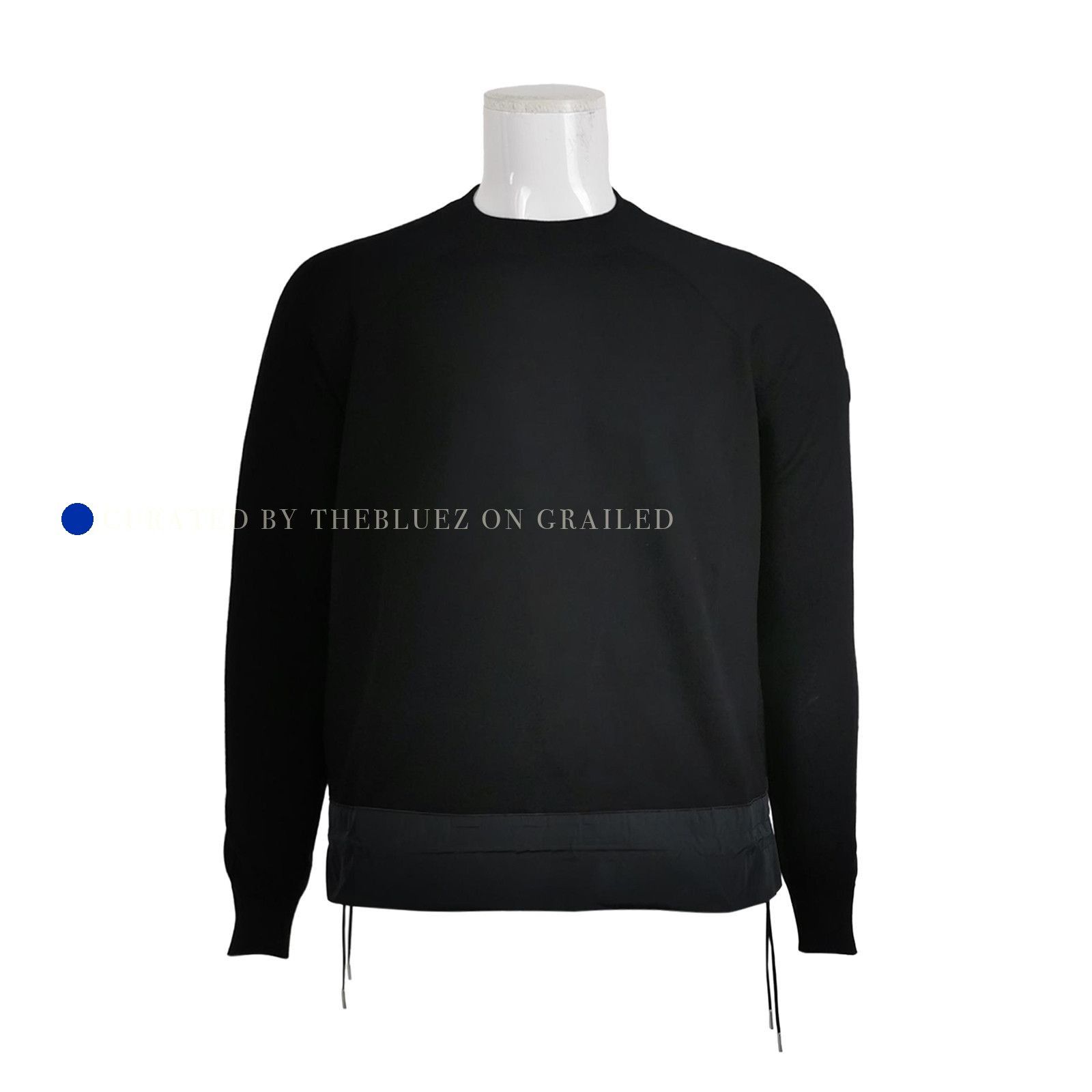 Moncler Classic Black Wool Crewneck Sweater Size US M / EU 48-50 / 2 - 1 Thumbnail