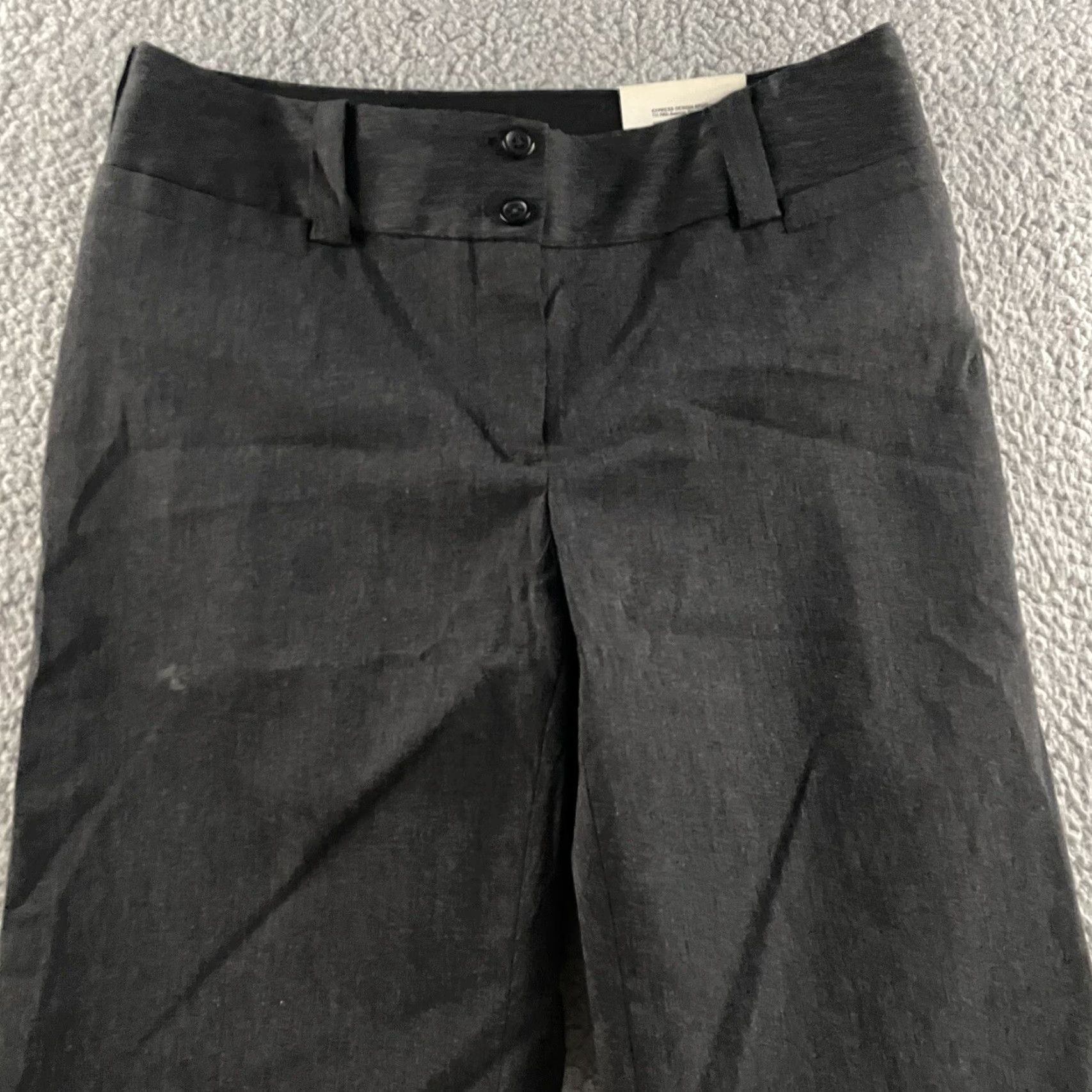 Express Express Womens Pants Gray Size 2 Correspondent Wide-Leg Stretch Polyester Blend Dress Pants Size 26" / US 2 / IT 38 - 2 Thumbnail