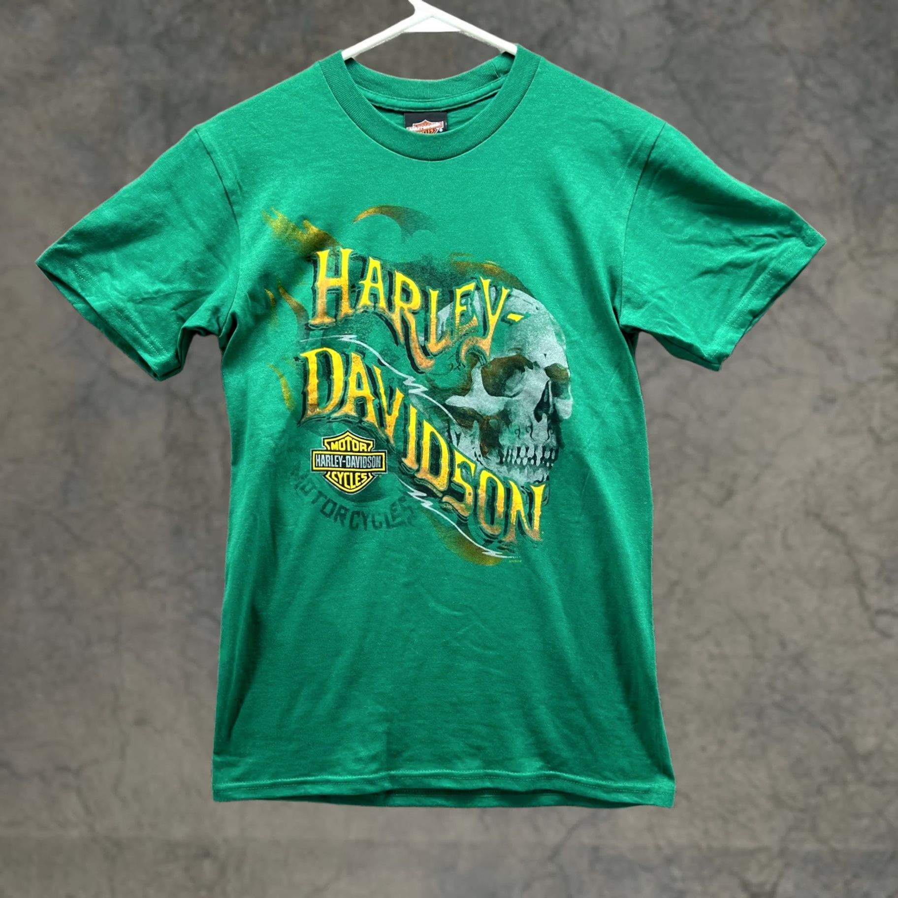 Harley Davidson Harley-Davidson Shirt Men Small Green Yellow Crewneck T-Shirt Motorcycle 2018 Logo All Seasons Size US S / EU 44-46 / 1 - 1 Thumbnail