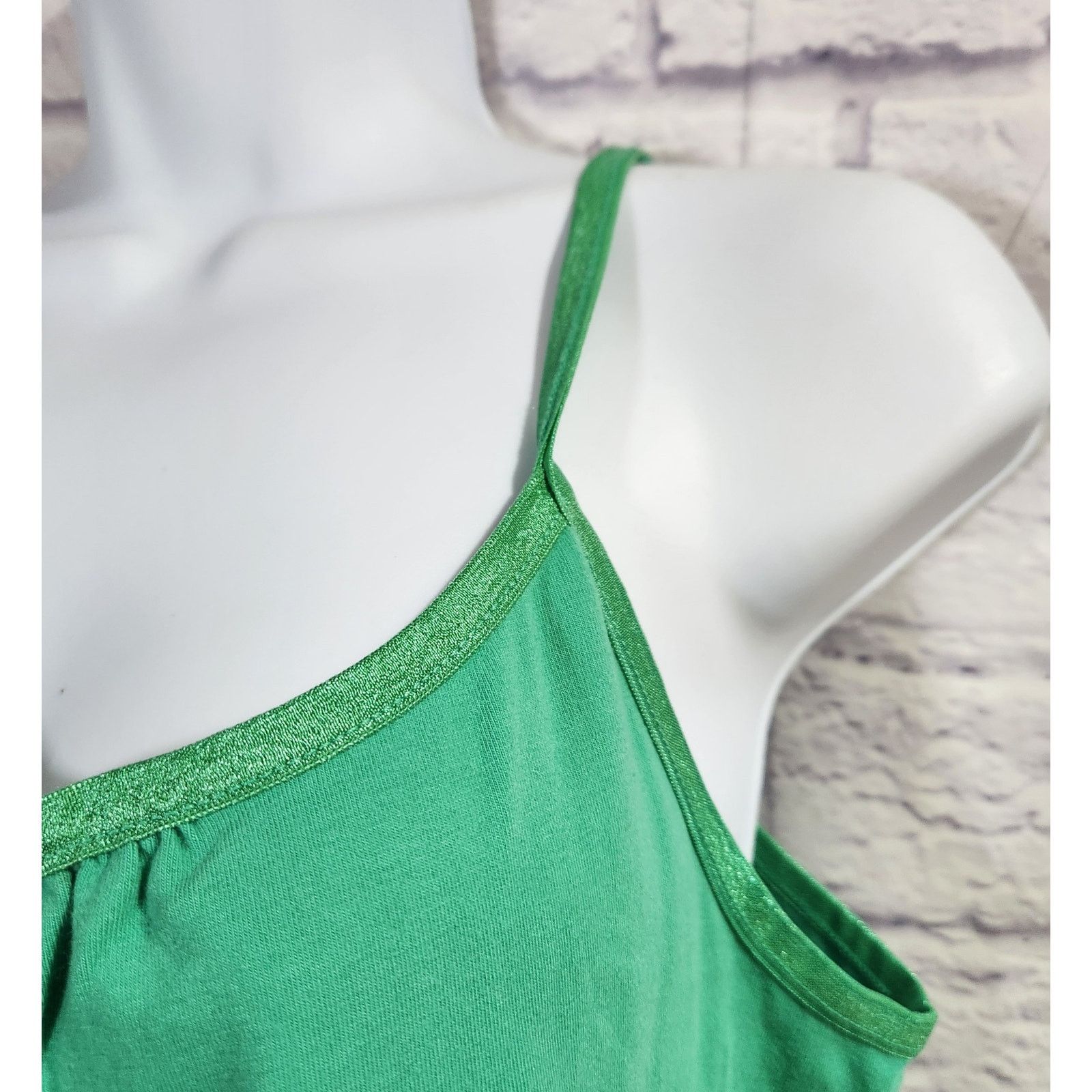 Other Lane Bryant Green Adjustable Spaghetti Strap Tank Top 14 16 Size XL / US 12-14 / IT 48-50 - 2 Thumbnail