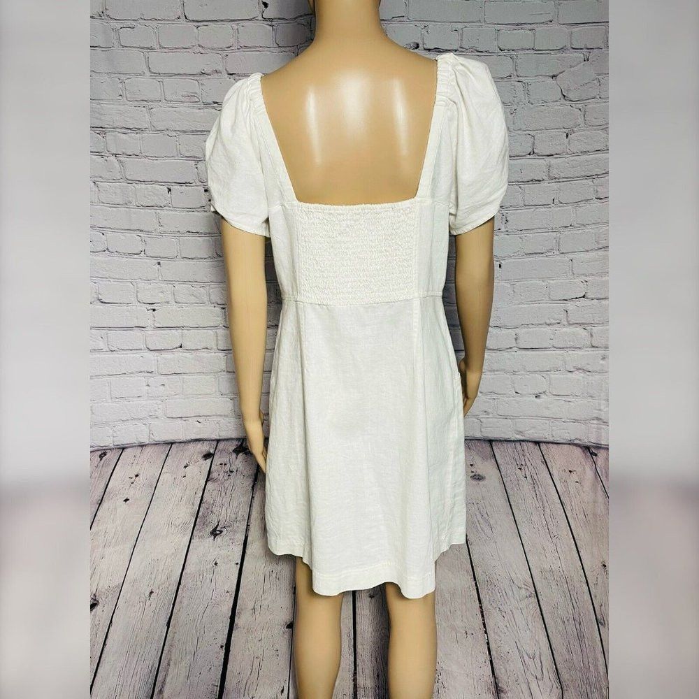 Madewell NWT New $118 Madewell Off-White Linen-Cotton Puff-Sleeve Mi Size M / US 6-8 / IT 42-44 - 5 Thumbnail