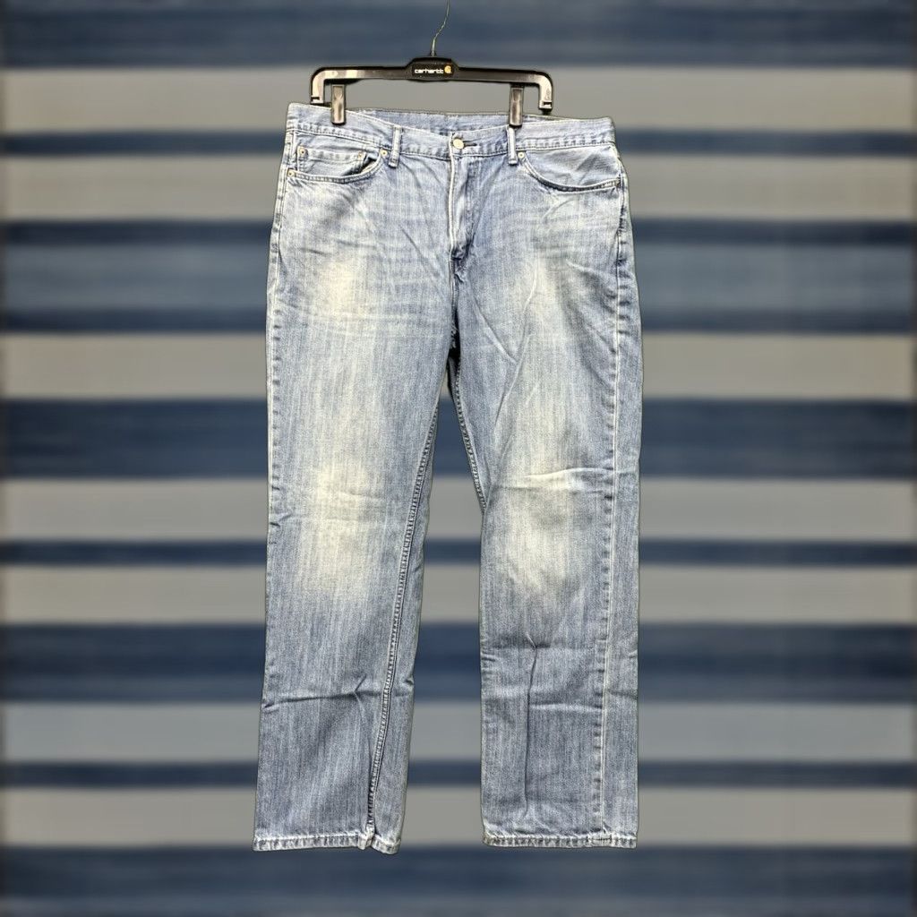Levi's Levi's 514 Jeans Slim Straight 36x30 Light Wash Blue Denim Mens Casual Retro Size US 36 / EU 52 - 1 Thumbnail