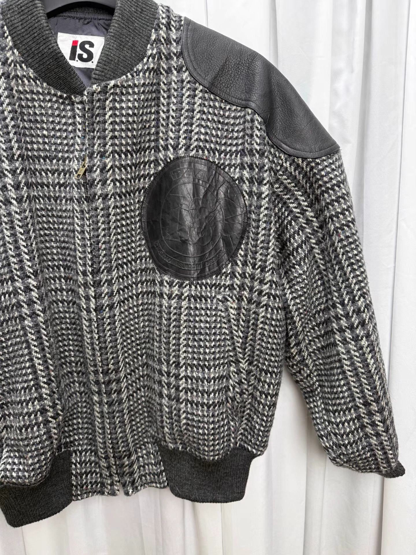 Issey Miyake Issey Sports Plaid Leather Panel Short Wide Stamp Jacket K20 Size US M / EU 48-50 / 2 - 4 Thumbnail