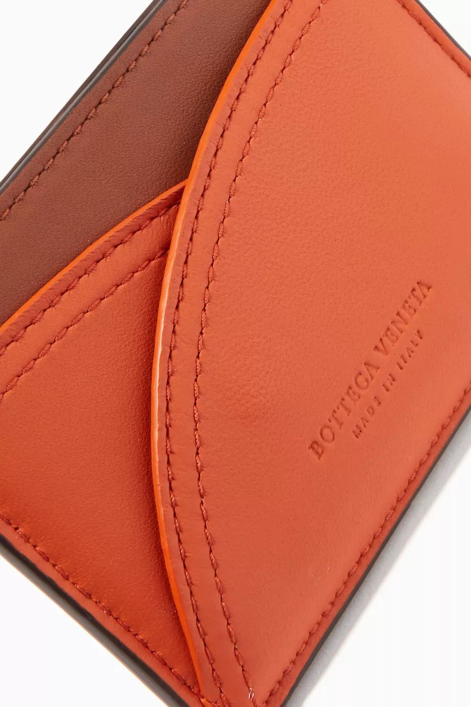Bottega Veneta o1w1db10125 Size: OS / Card Case in Nappa Orange/Brown Size ONE SIZE - 4 Thumbnail
