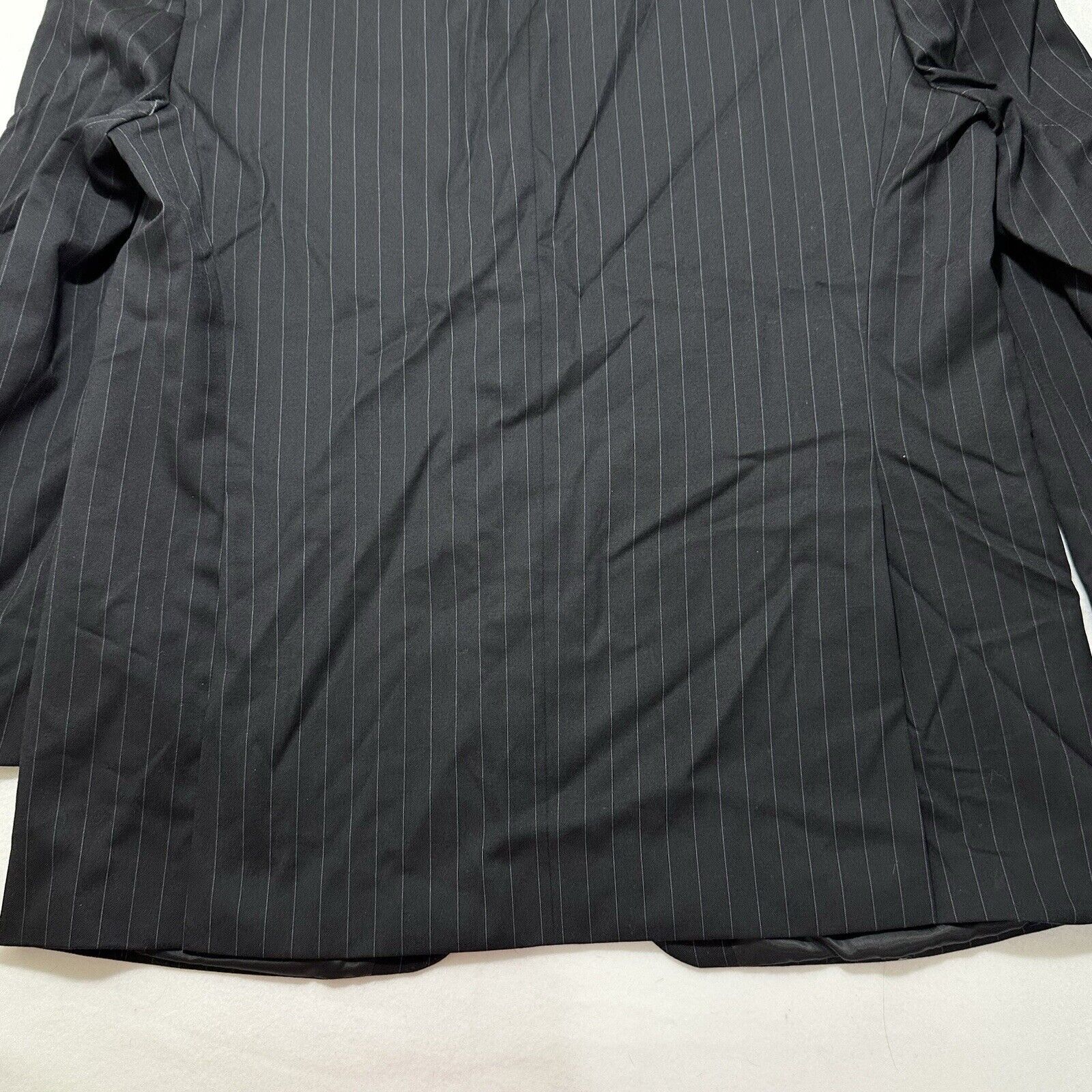 Chaps Chaps Suit Jacket Men's 46LWool Black Pinstripe Sport Coat Size 46L - 16 Thumbnail