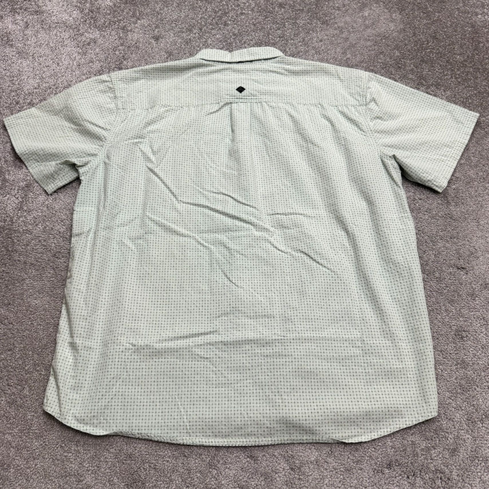 Prana prAna Button-Up Shirt Men 2XL Green Cotton Casual Outdoor Short Sleeve Button-Down Size US XXL / EU 58 / 5 - 2 Thumbnail