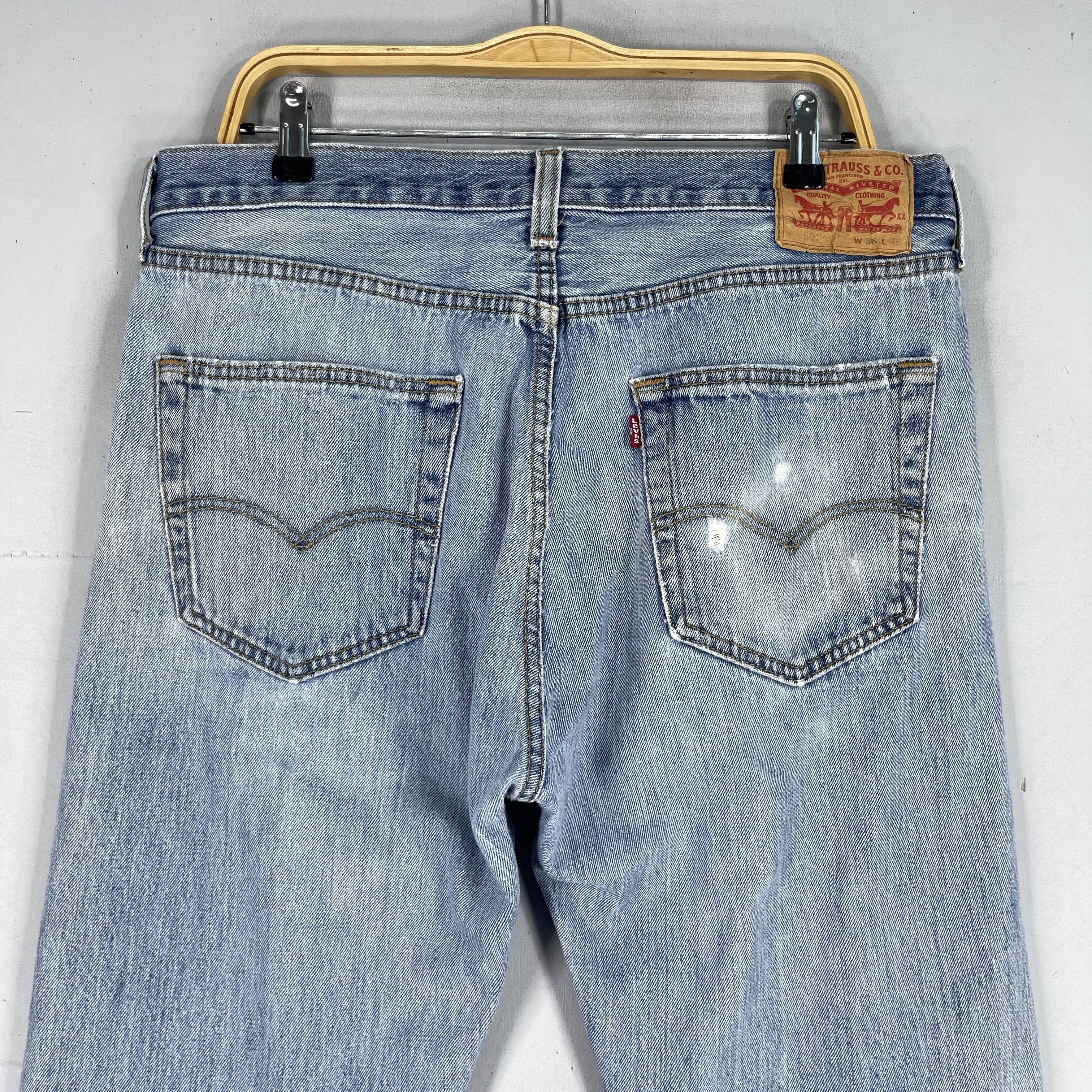 Levi's × Vintage Size 35 Vintage Levis 501 Distressed Reinforced Jeans Size US 35 - 11 Thumbnail