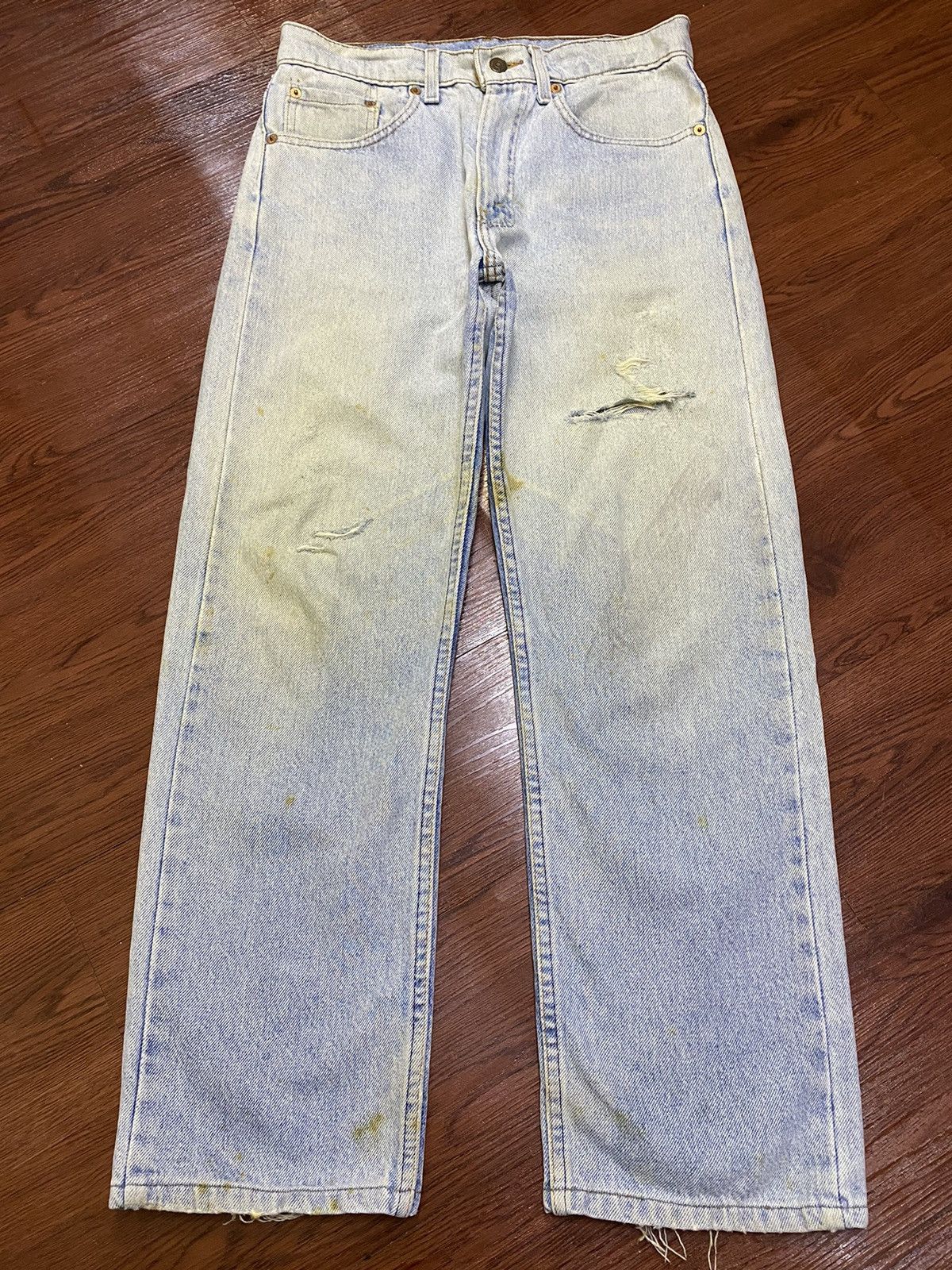 Levi's × Levi's Vintage Clothing Vintage Levis505 90s Faded Wash Distressed Loose Jeans Size US 32 / EU 48 - 1 Thumbnail